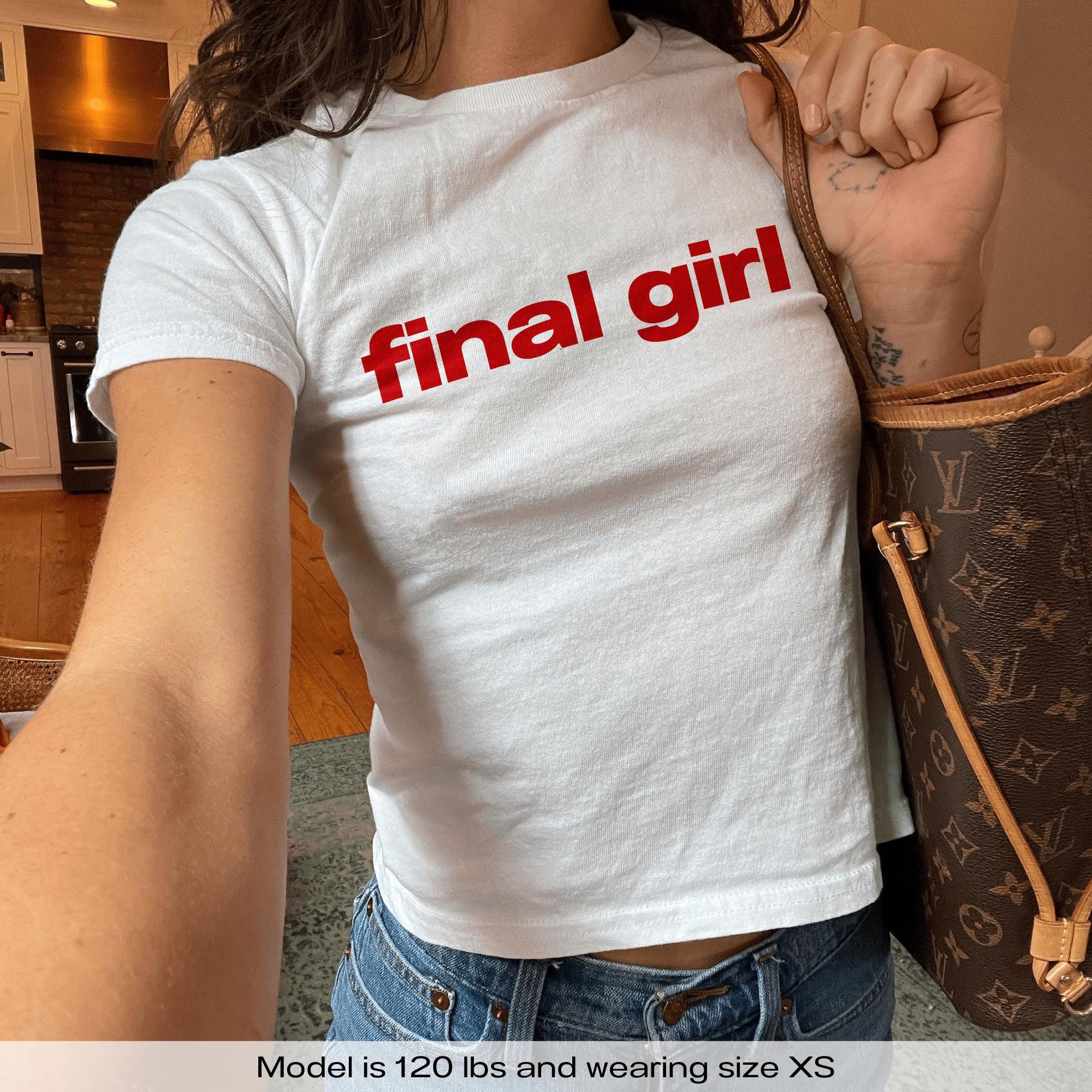 Final Girl Horror Fan Halloween Y2k Baby Tee Y2k Shirt Trendy Baby Tee Halloween Party Baby Tee Vintage 90s Aesthetic Baby Tee Shirt Gift