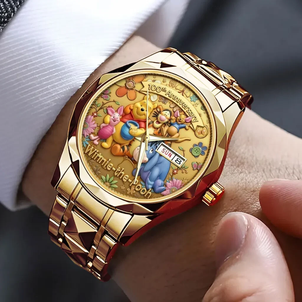 Pooh 100th Anniversary Stainless Steel Quartz Watch for Men