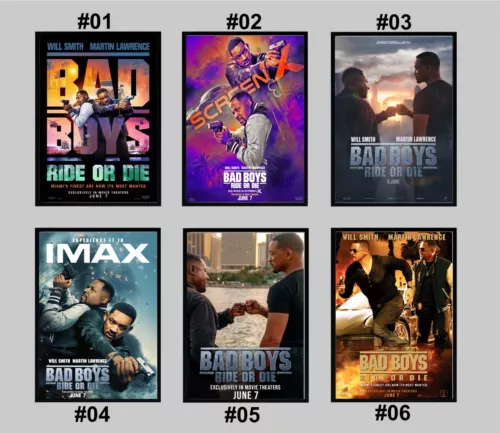 Bad Boys Ride or Die 2024 Poster Movie Poster Minimalist Aesthetic Poster Wall Art Home Decor Canvas Poster