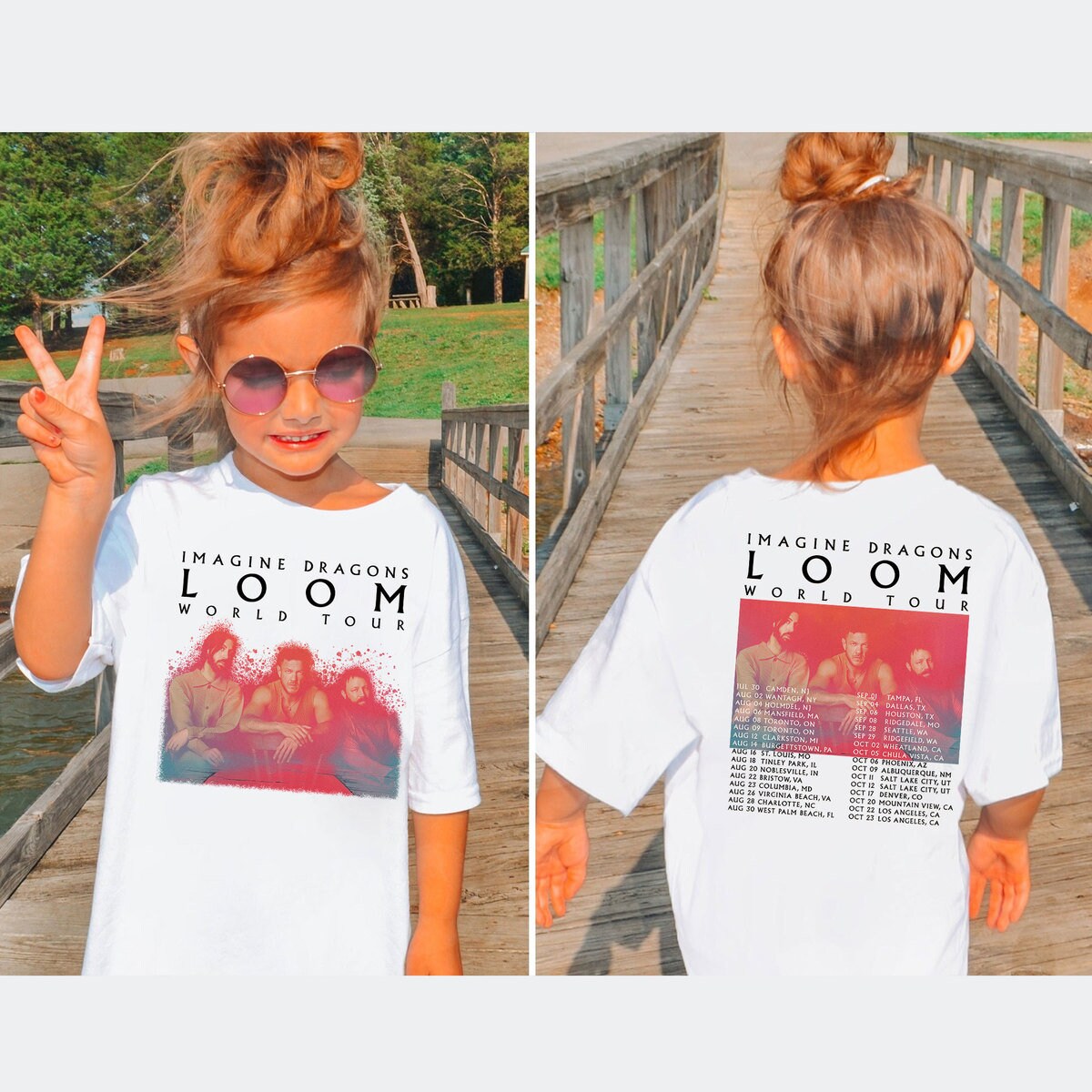 Kid Imagine Dragons Loom Tour 2024 Youth Shirt, Imagine Dragons Band Fan Gift