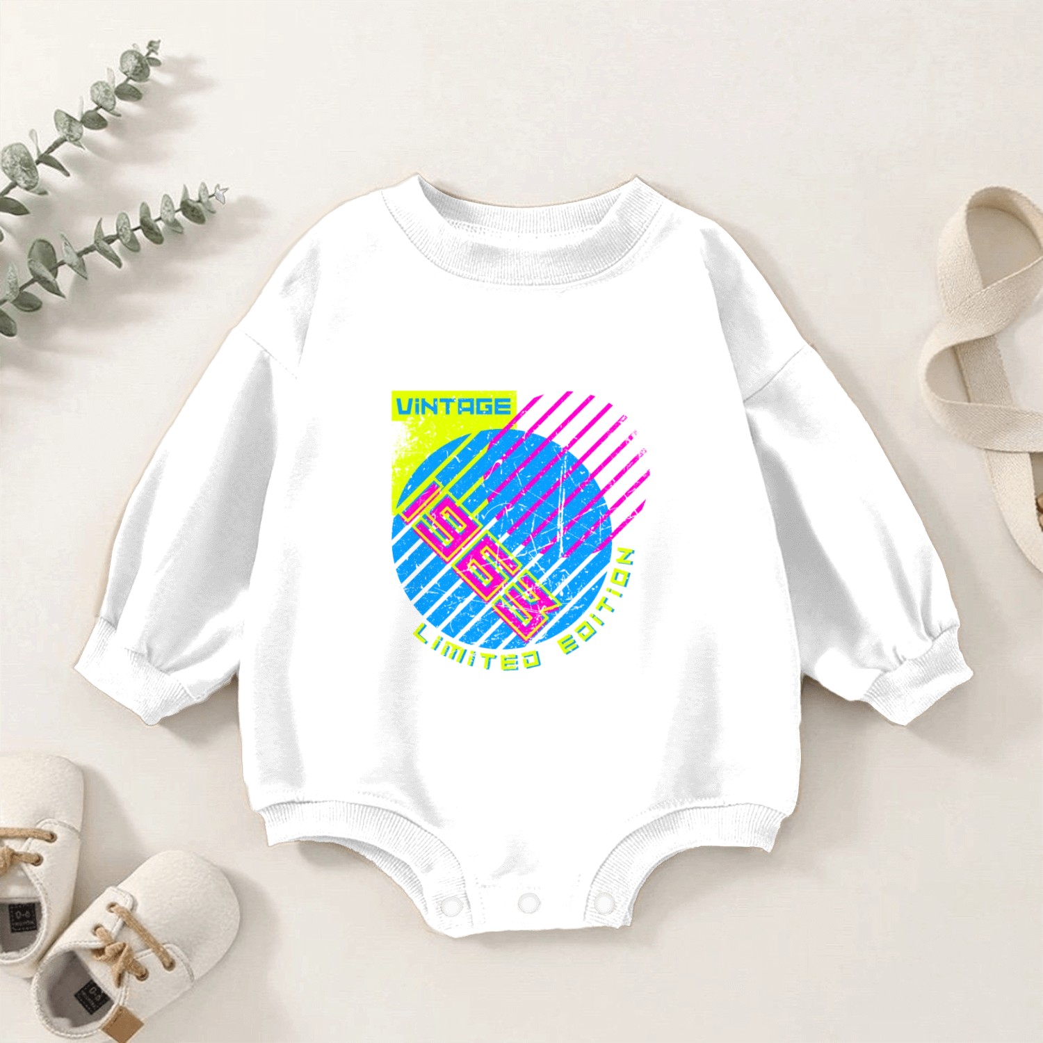 60th Birthday Vintage 1963 Baby Romper Sweatshirts