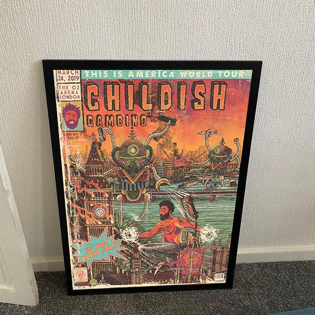 Luke Martin Childish Gambino London Tour Poster