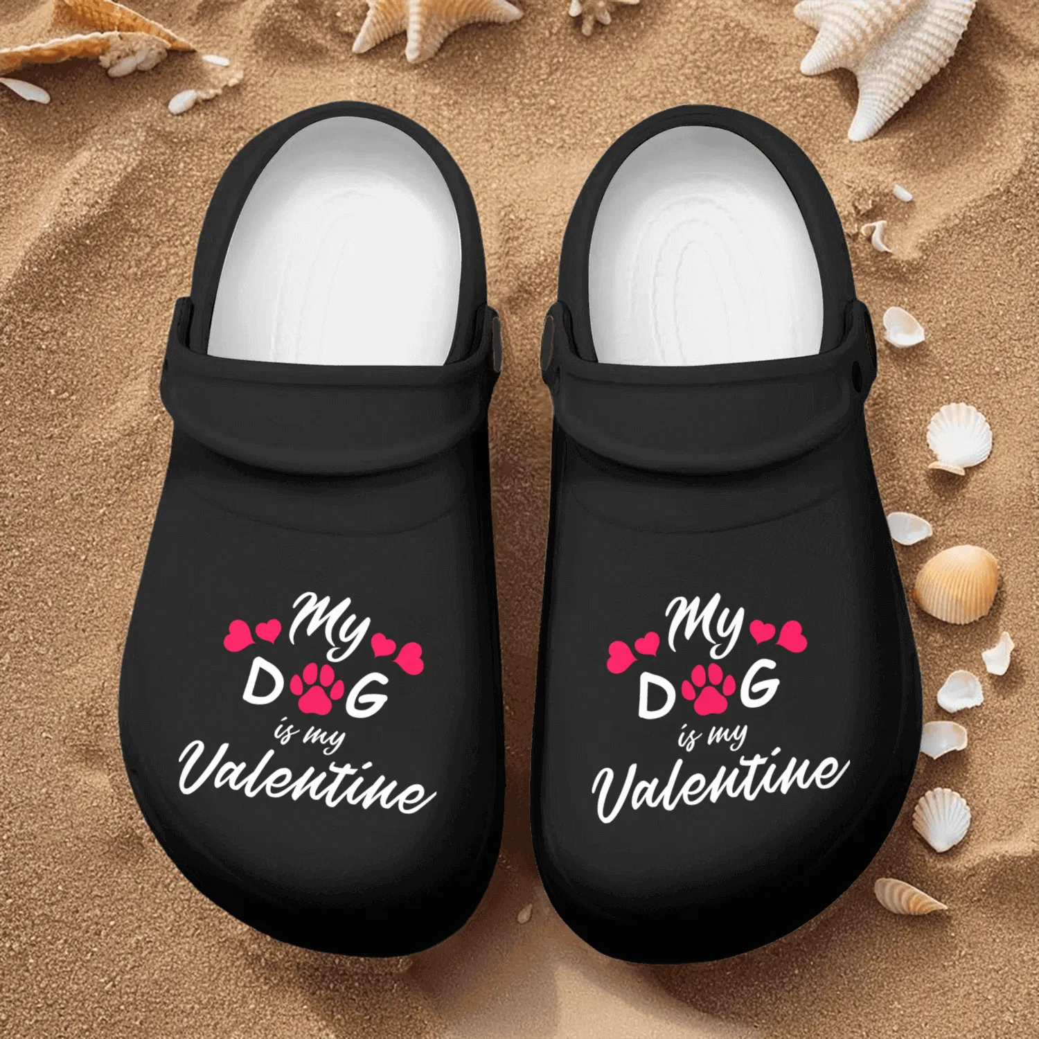 My dog is my valentine Nurse Clogs
