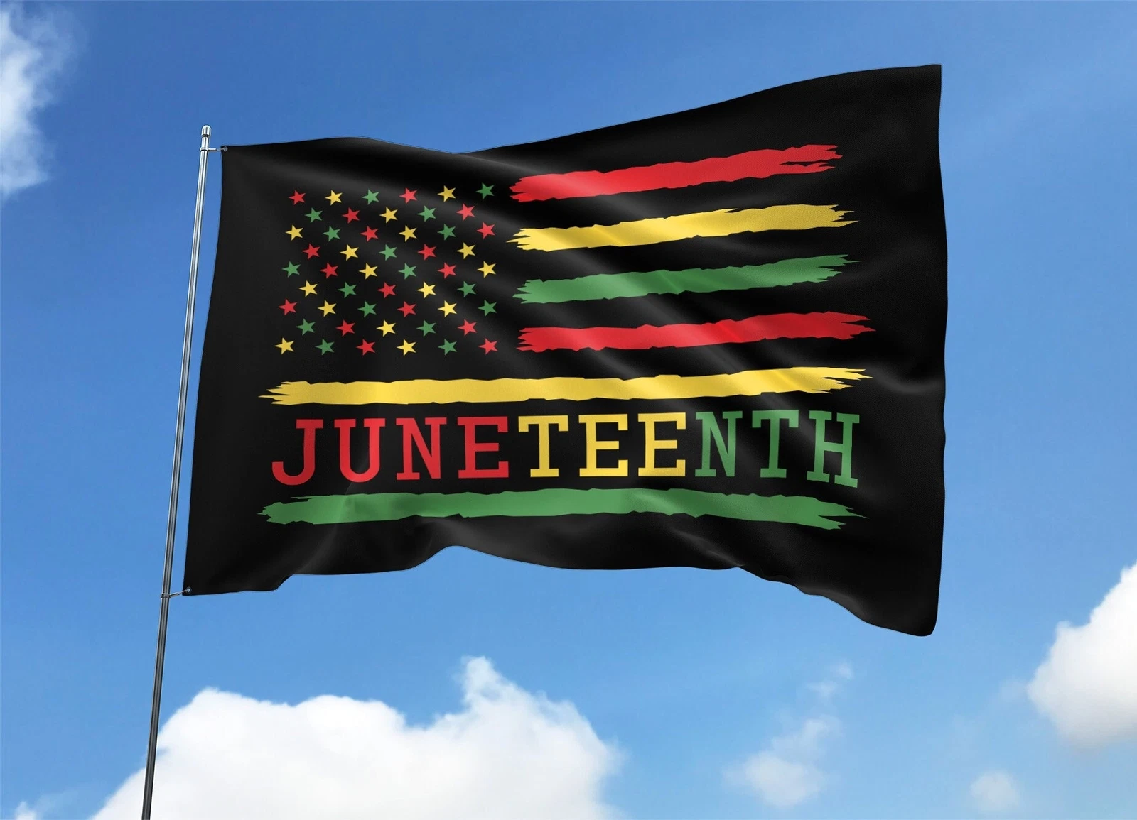 Juneteenth Freedom Since 1865 House Flag