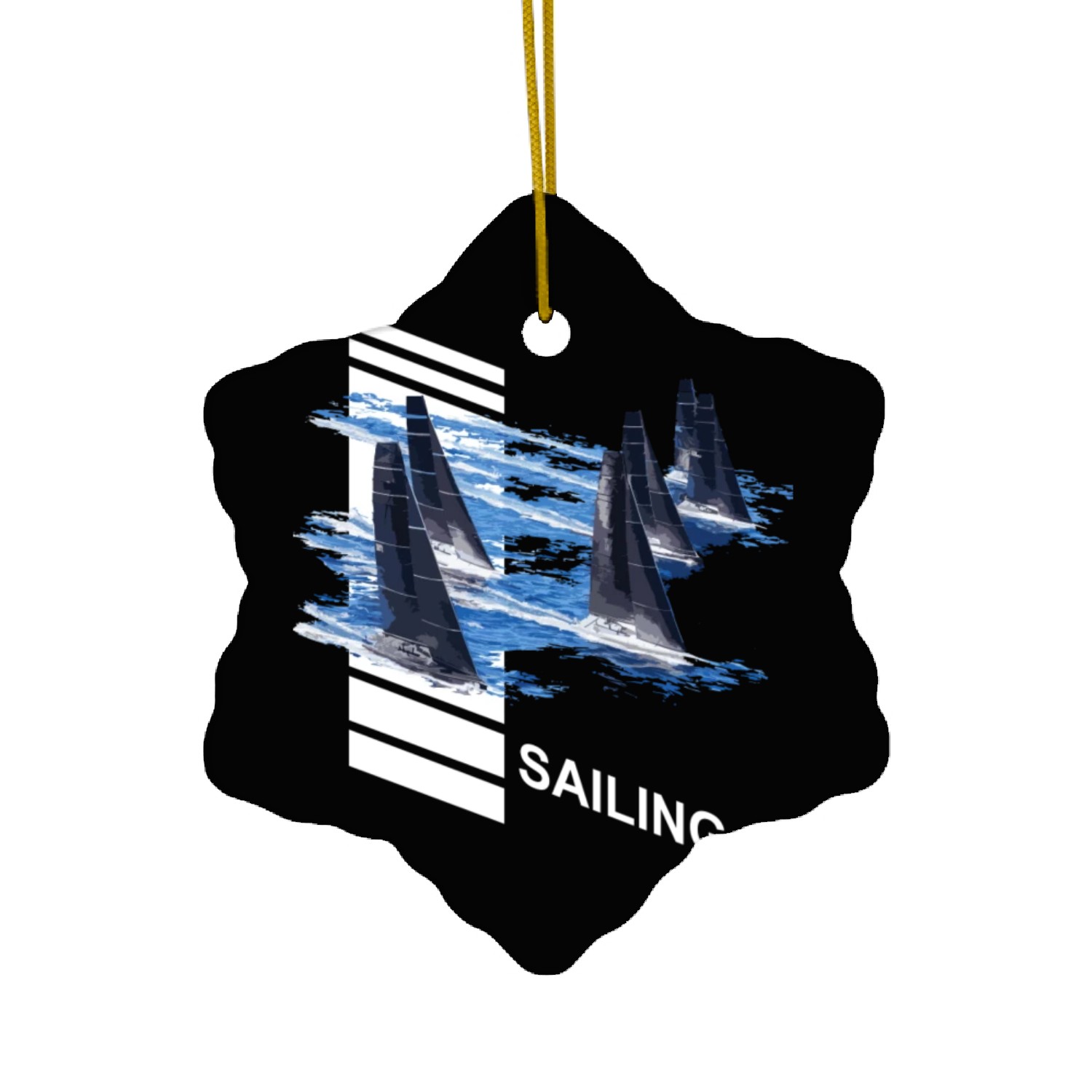 Sailing fleet race Ceramic Ornaments