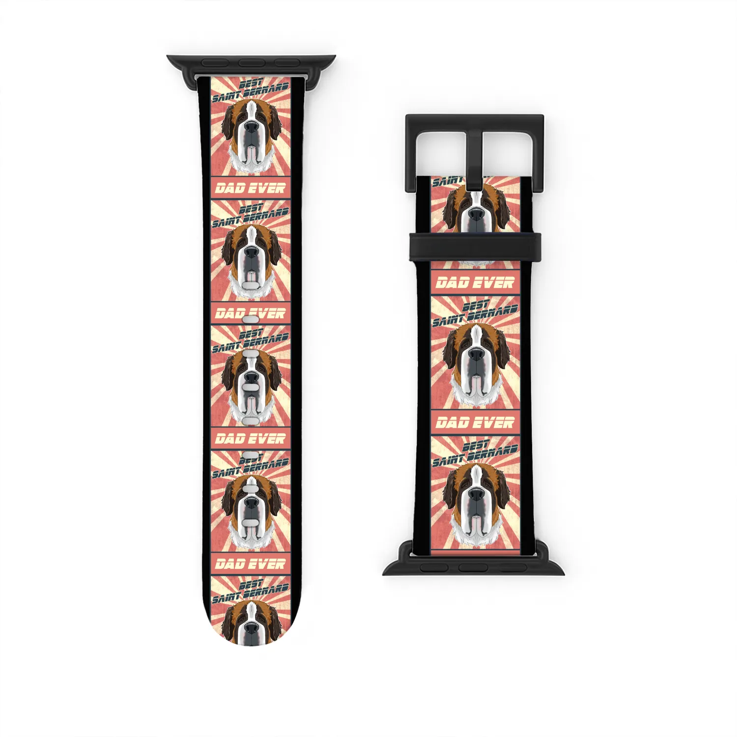 Best Saint Bernard Dad Ever I Saint Bernard Lover Watch Bands For Apple Watch