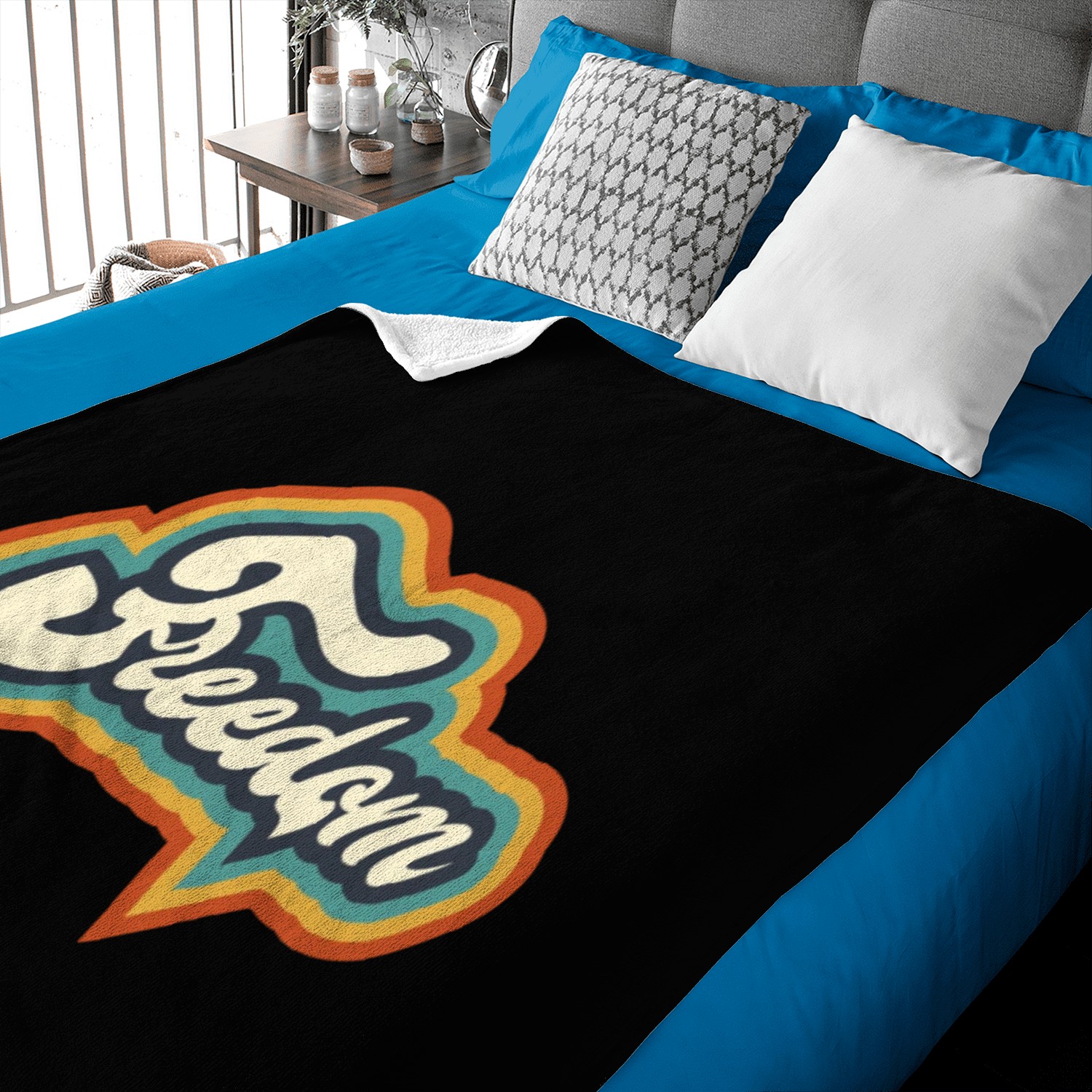 Freedom Typography Baby Blankets