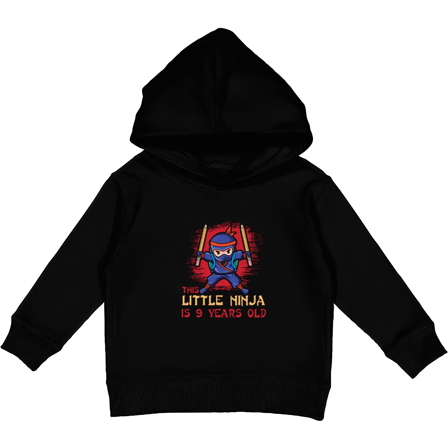 Birth Born Age 9 Years Old Japan Japanese Ninja Kids Pullover Hoodies