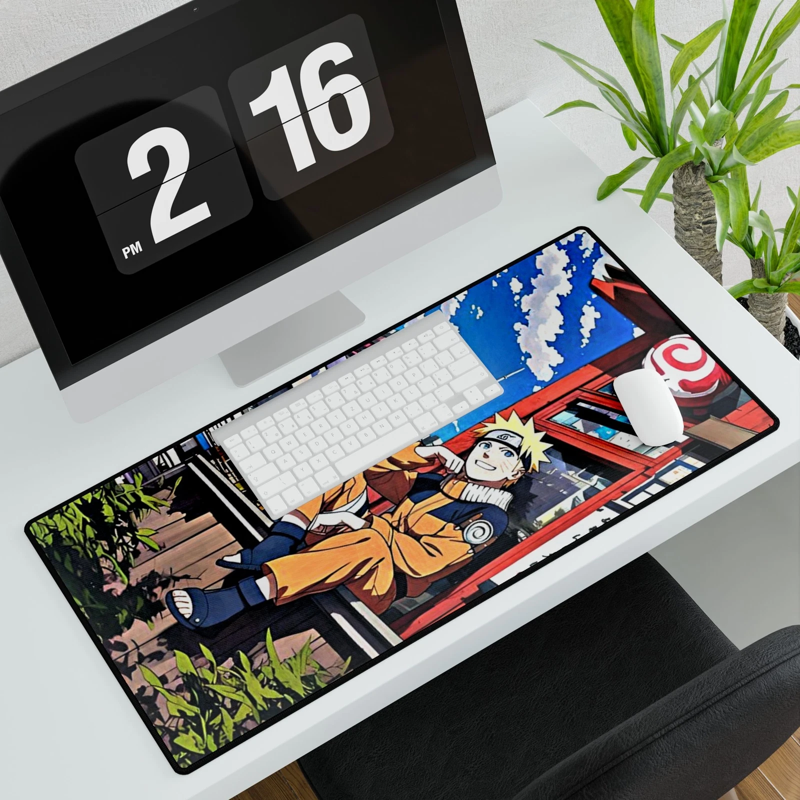 Anime-Inspired Desk Mat - Narutoo Design for Gaming and Home Office