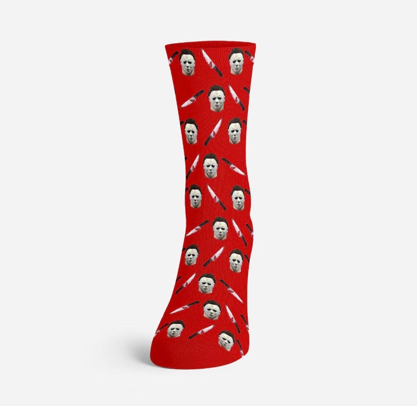 NEW! HALLOWEEN Michael Myers inspired crew sock