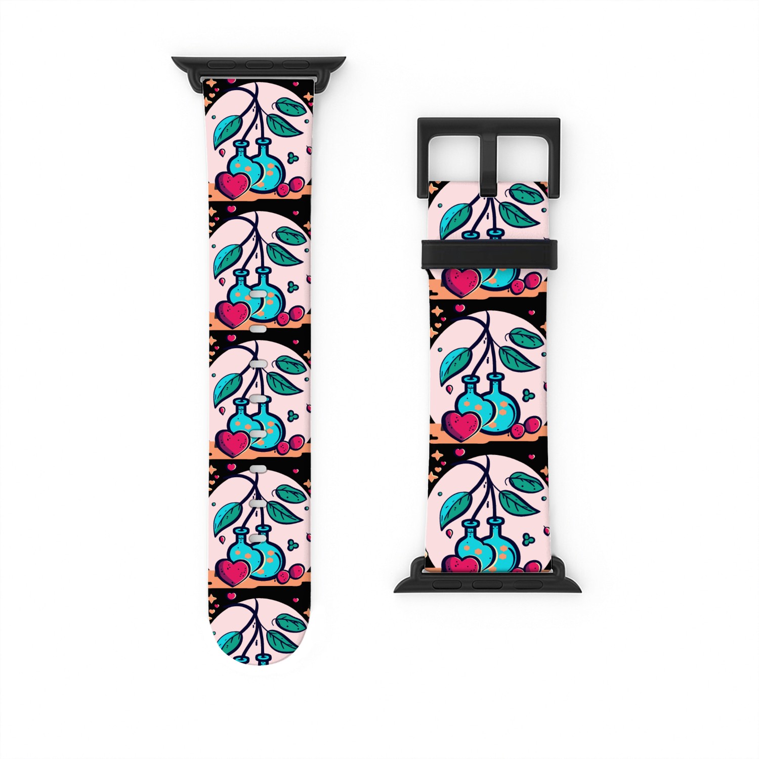 Love Potion Bottles with Hearts Watch Bands For Apple Watch