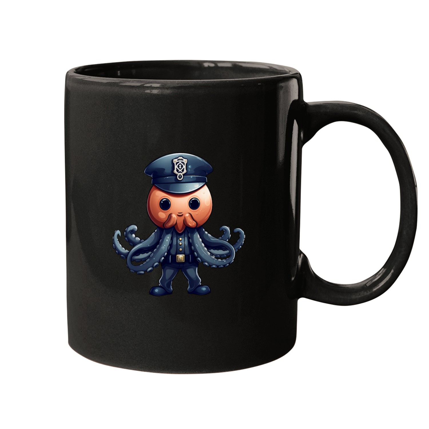 Squid Police Officer Mugs
