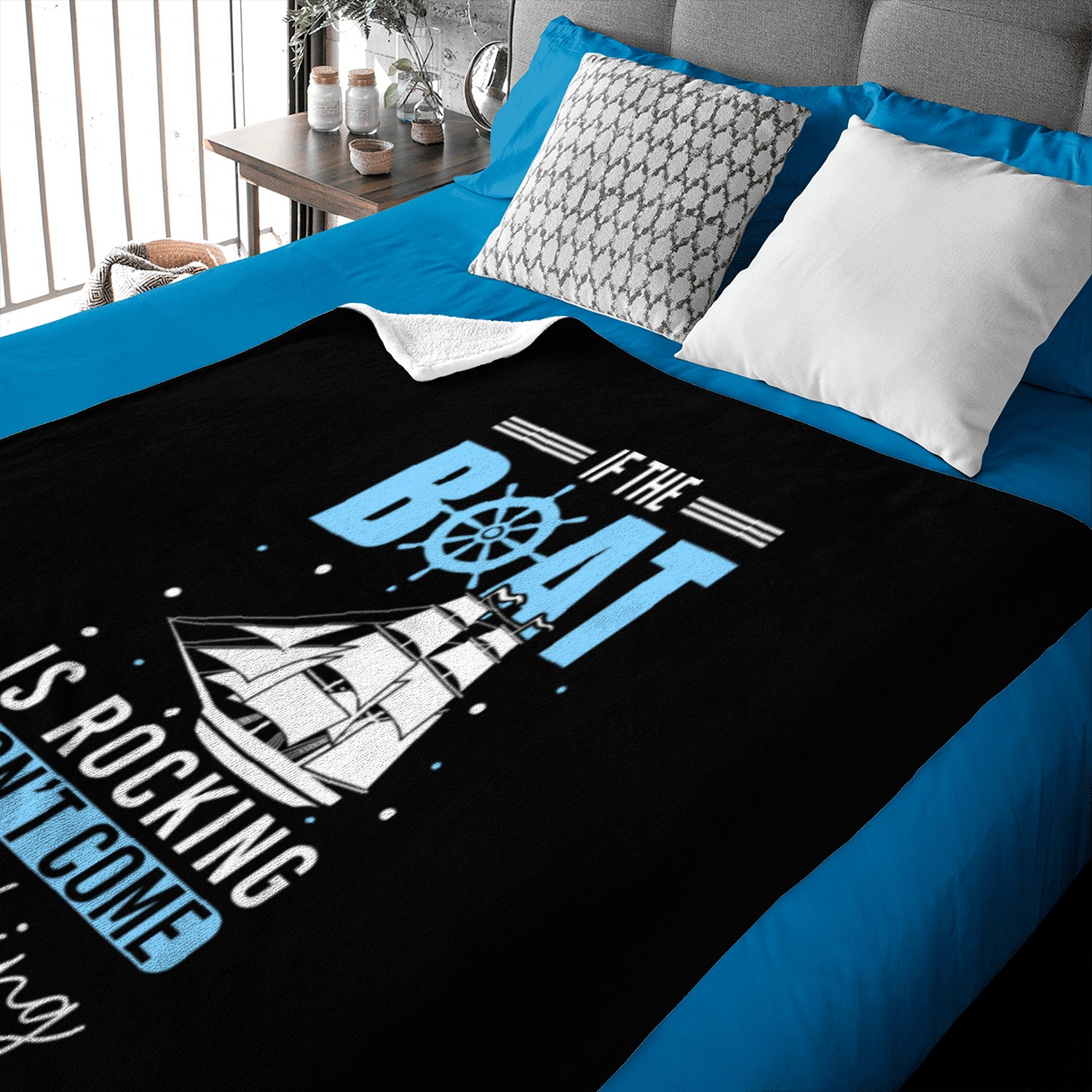 Sailing Boat Sea Sailor Baby Blankets