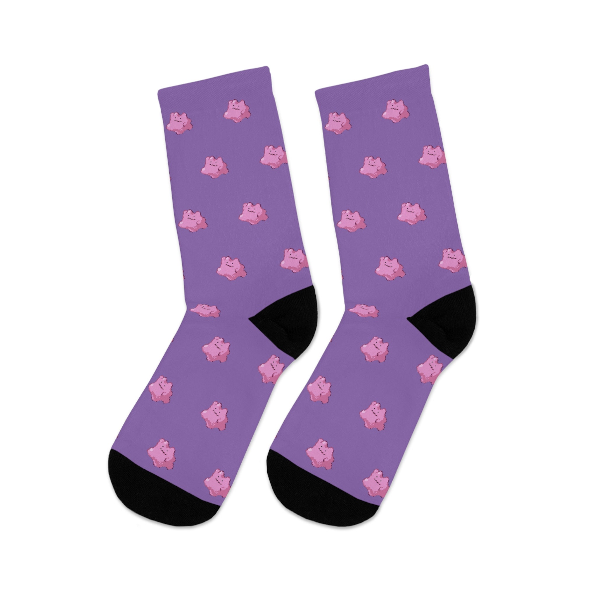 Ditto Retro Socks, PKM Socks, Video Game Socks, Socks for Kids, Socks for Him, Socks for Her
