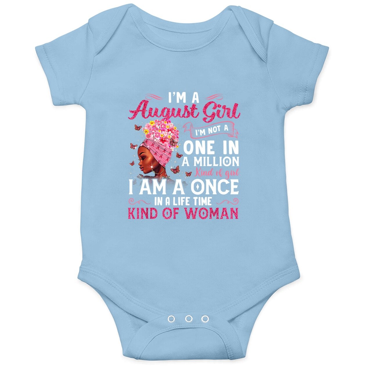 August Birthday Afro Black Queen Leo Virgo Baby Bodysuit