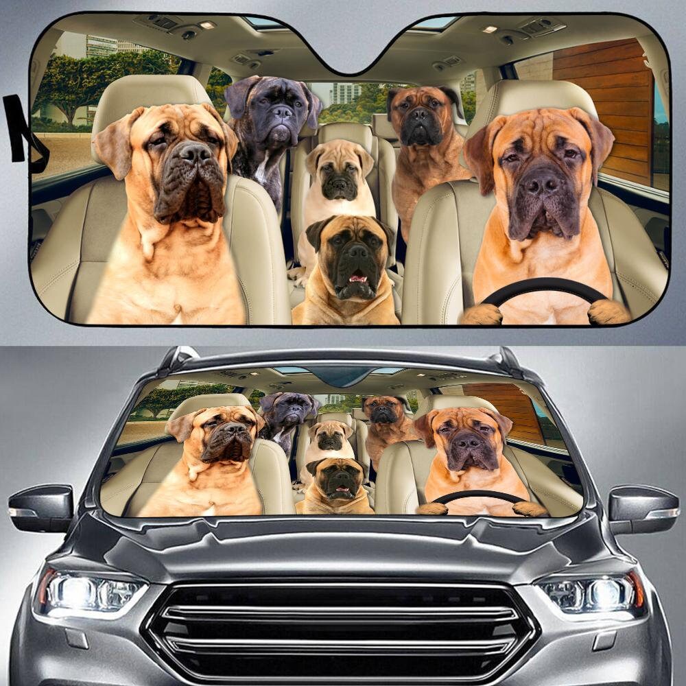 Bullmastiff Car Sunshade, Bullmastiff Car Sunshade, Bullmastiff Car Decoration