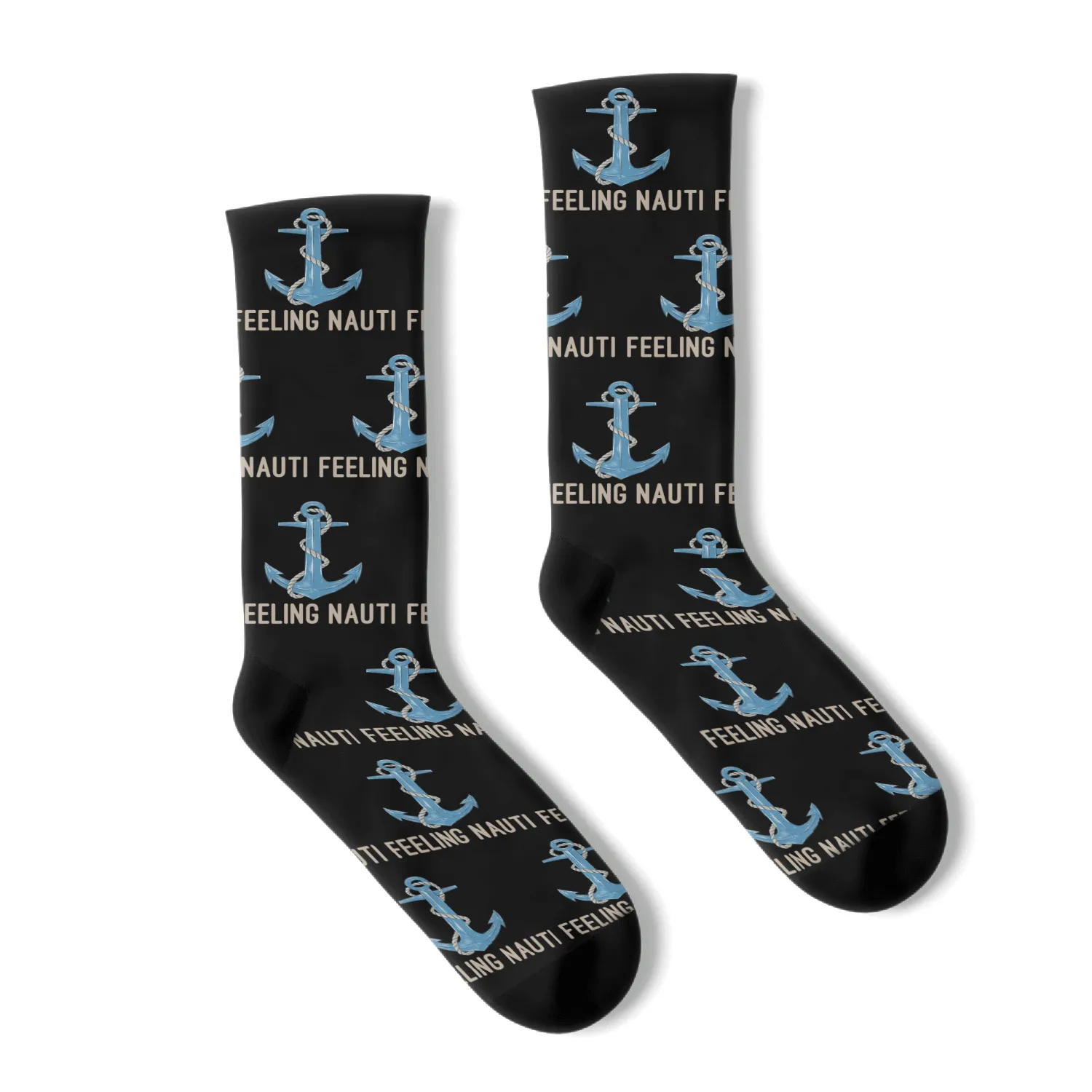 Feeling Nauti Funny Sailing Boating Socks