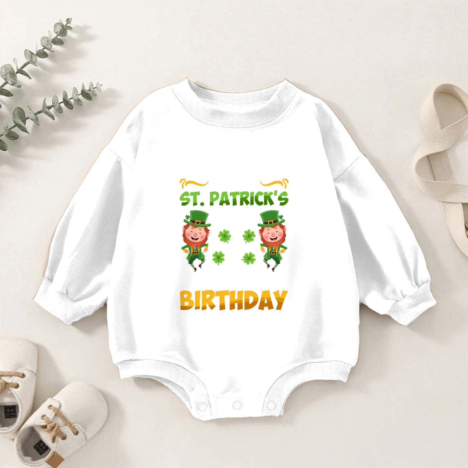 St. Patrick's Day Birthday Baby Romper Sweatshirts