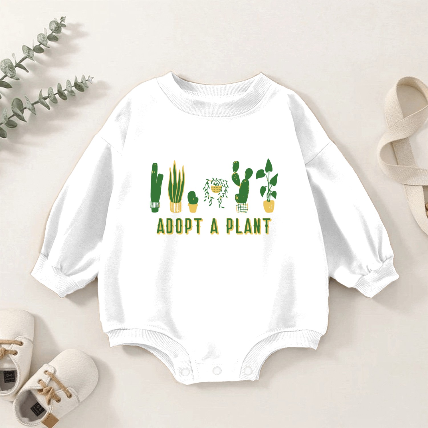Adopt a plant Baby Romper Sweatshirts