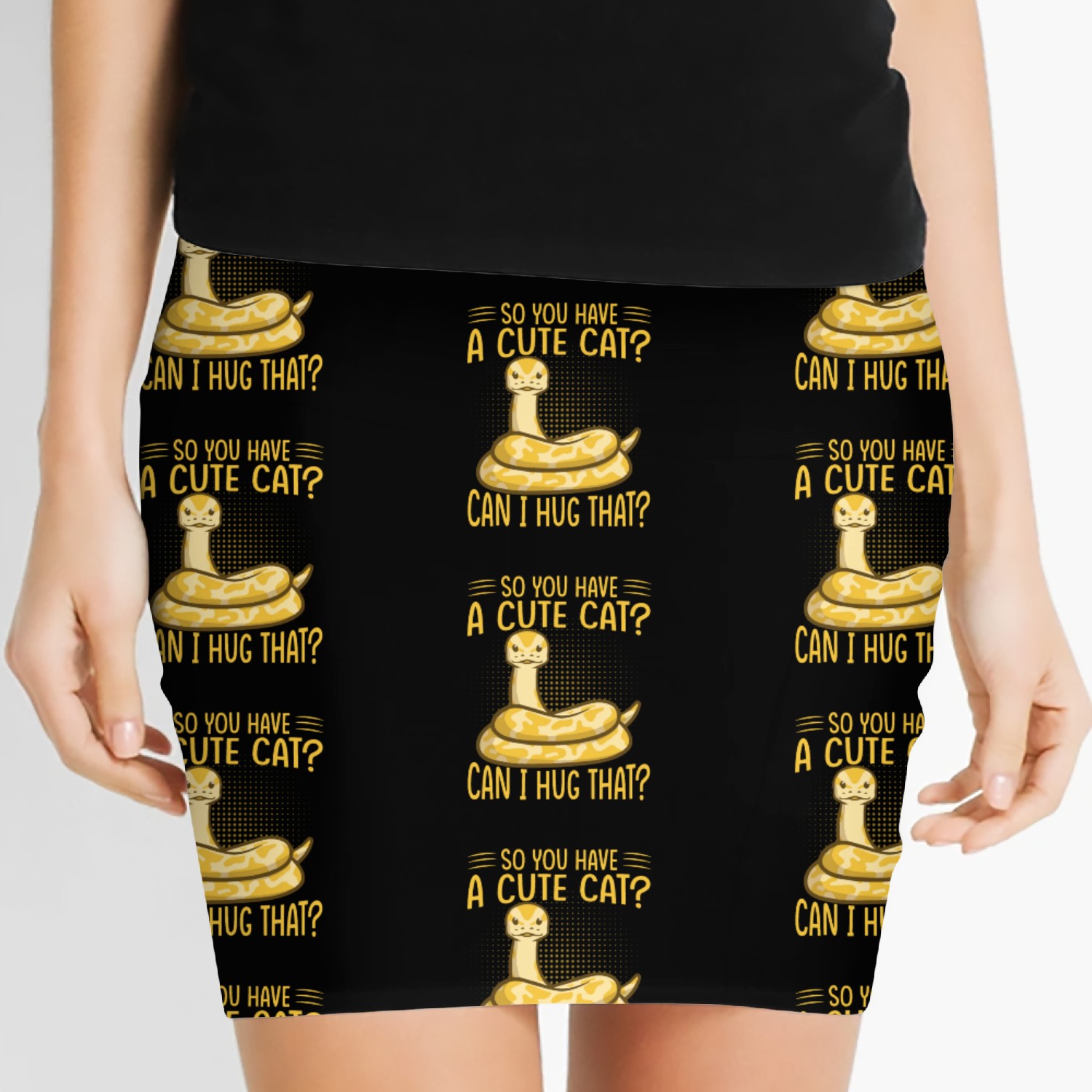So You Have A Cute Cat? Can I Hug That? - Ball Pyt Women's Mini Skirts
