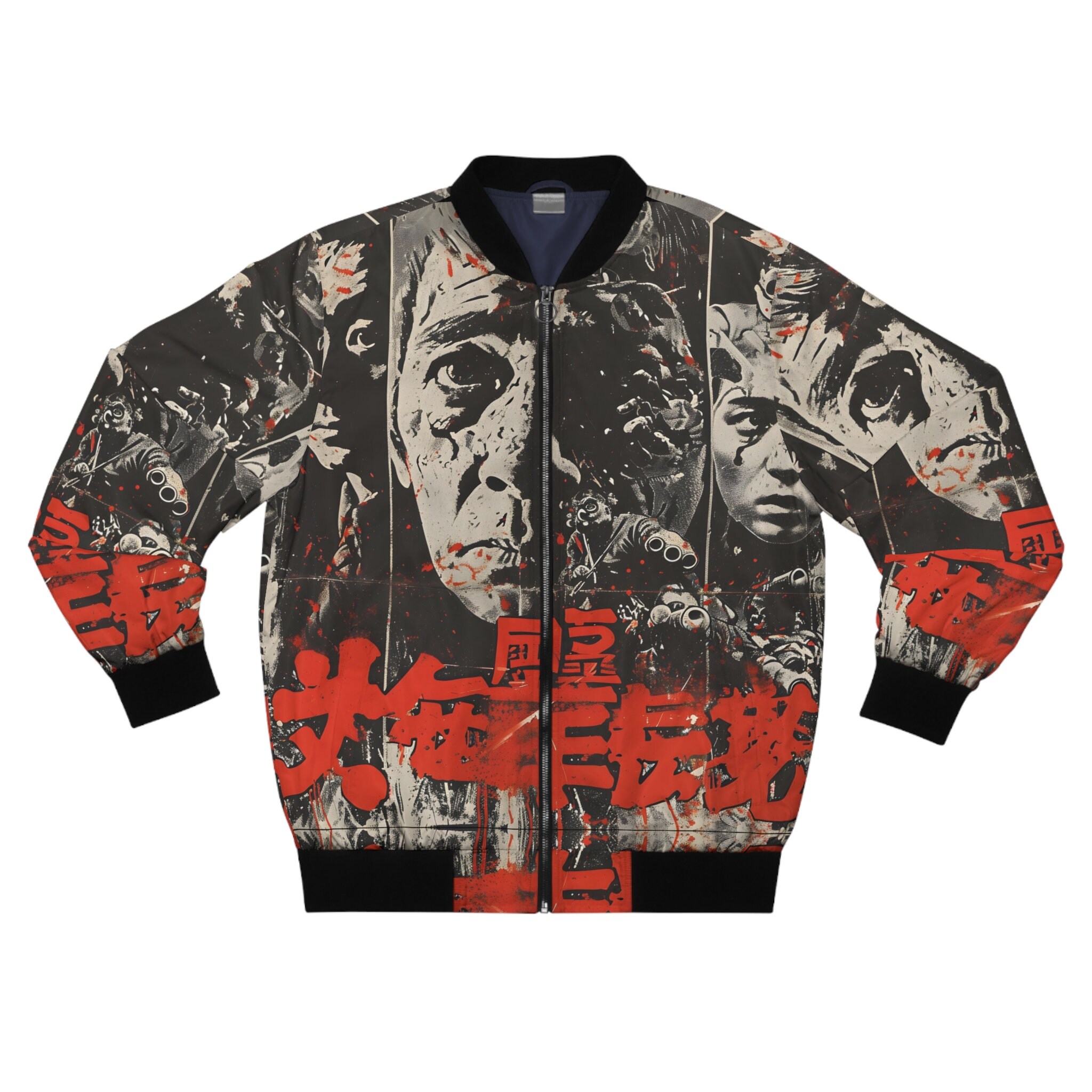 Vintage Japanese Bomber Jacket, Vintage Flowers Bomber Jacket