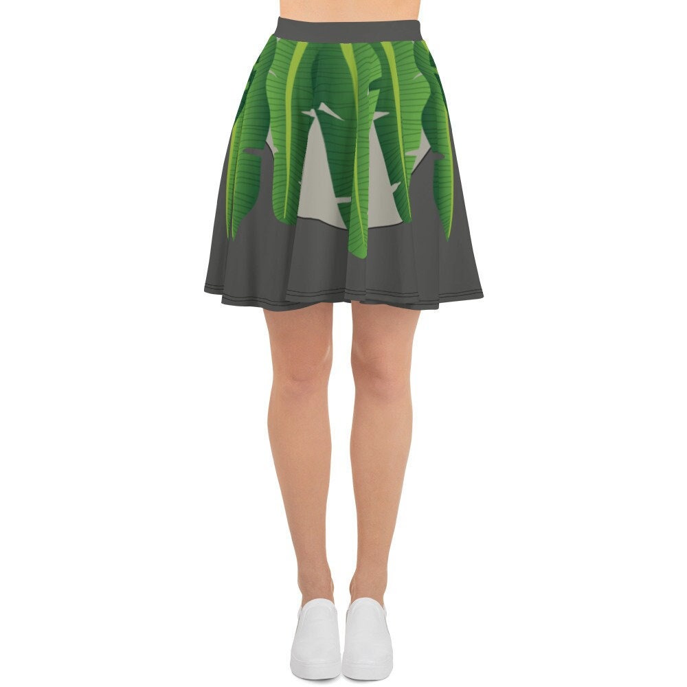 Lovable Jungle Bear Running Costume Skater Skirt