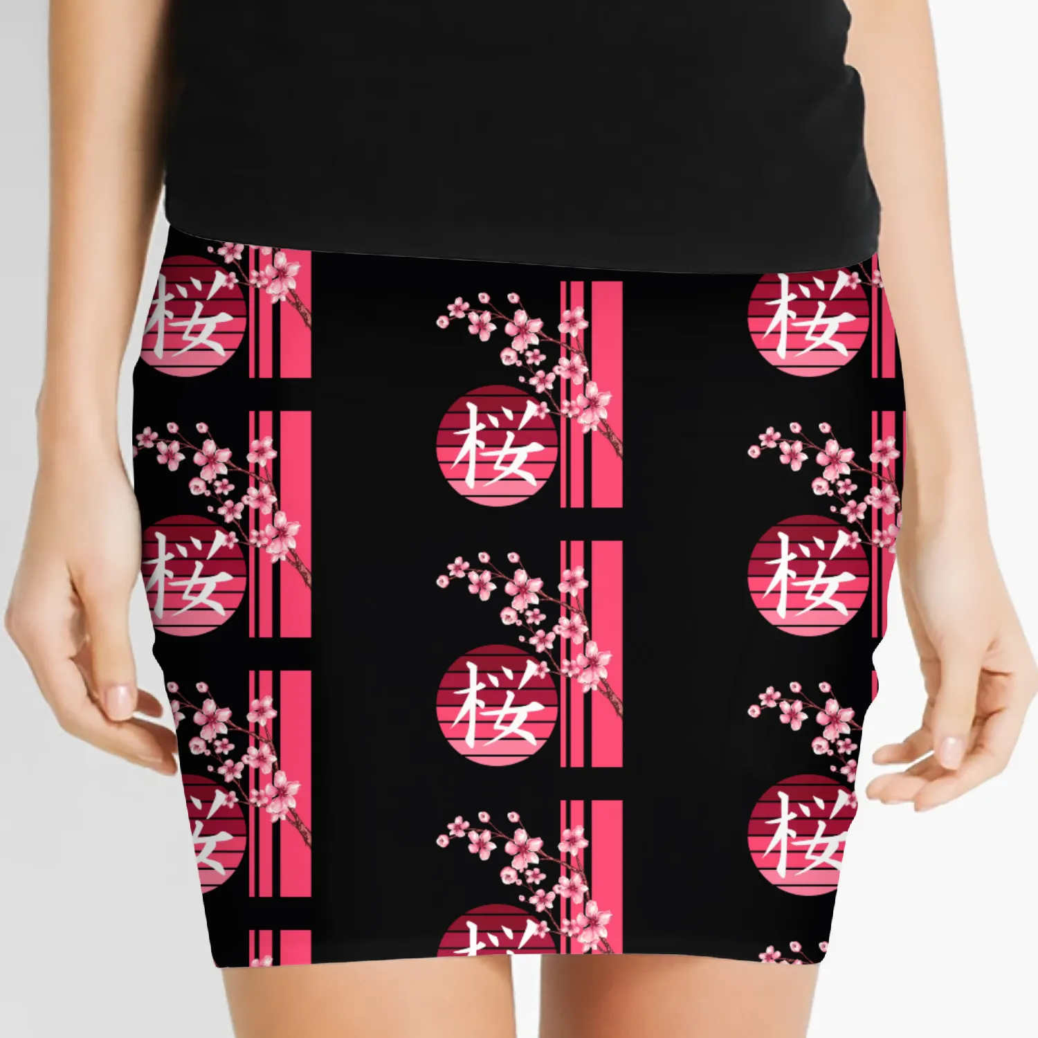 Sakura Flowers Spring Cherry Blossoms Japanese Kan Women's Mini Skirts
