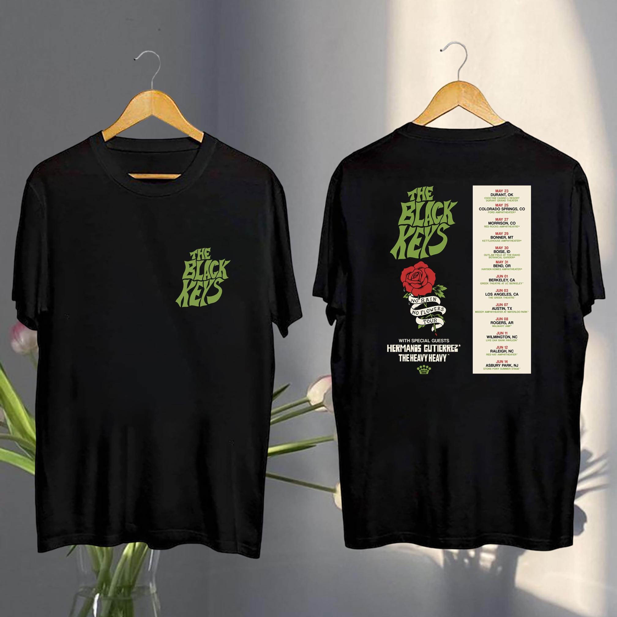 The Black Keys No Rain No Flowers Tour 2025 Shirt, The Black Keys 2025 Concert, The Black Keys Fan Shirt, The Black Keys Merch, Vintage Tee