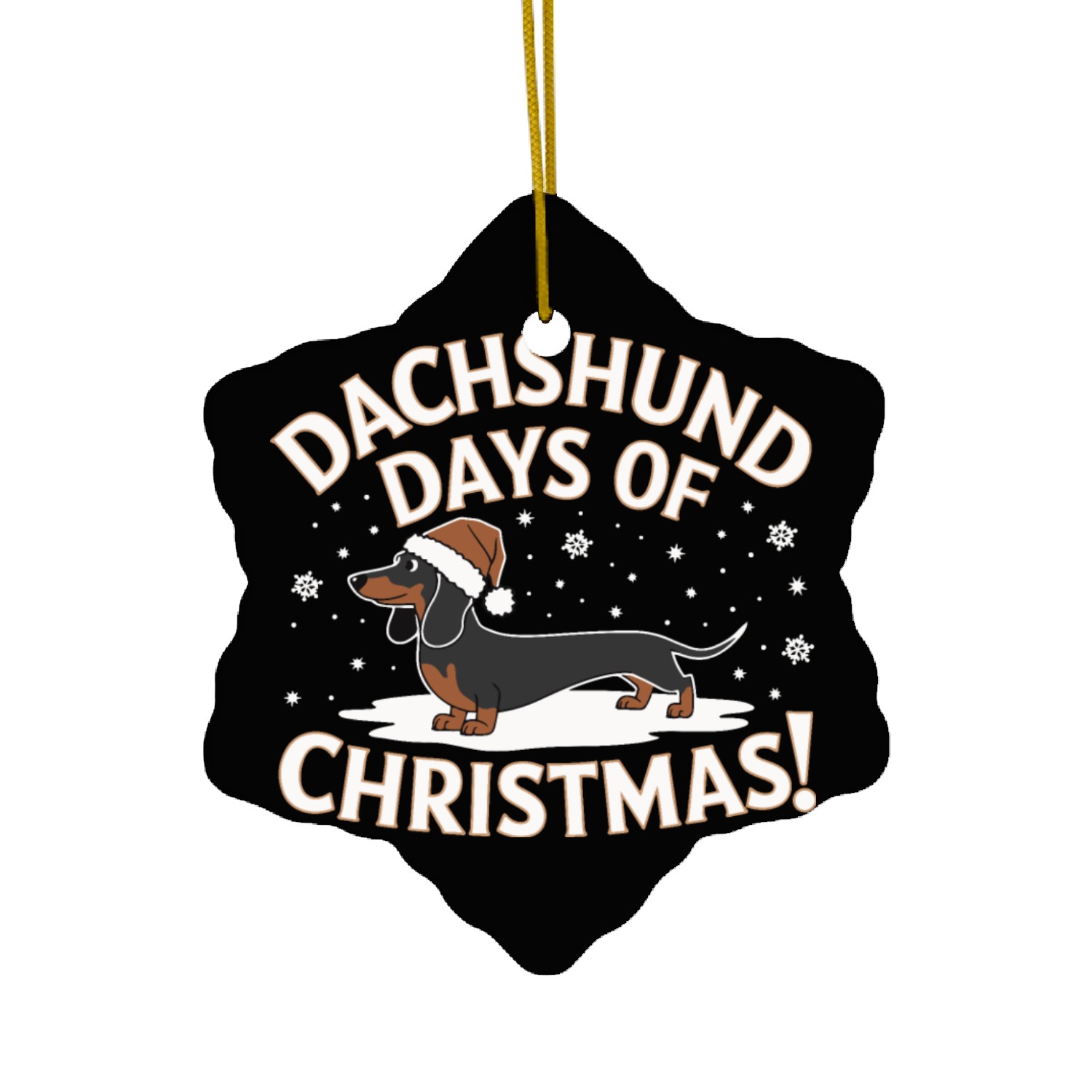 Dachshund days of Christmas! Ceramic Ornaments
