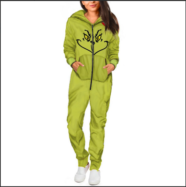 Funny Character Hooded Jumpsuit | Christmas Pajama Outfits | Family Matching Pajamas