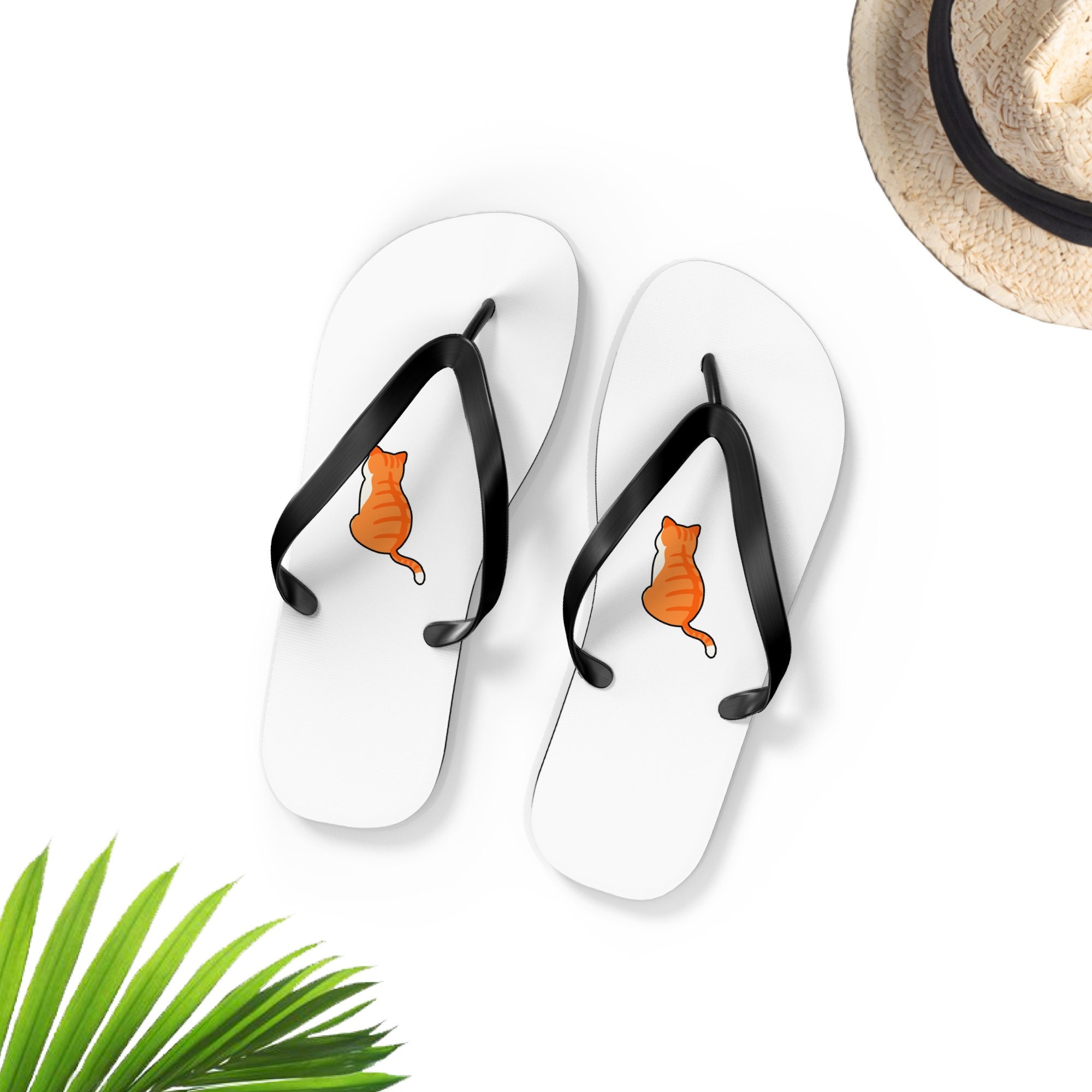 Cats Cute Flip-Flops, Cute Cats Flip Flops, Cats Lovers Sandals, Cats Icon Gift, Gift for Cat Lover, Fun Cats Gift, Cats Unisex Cute Sandals
