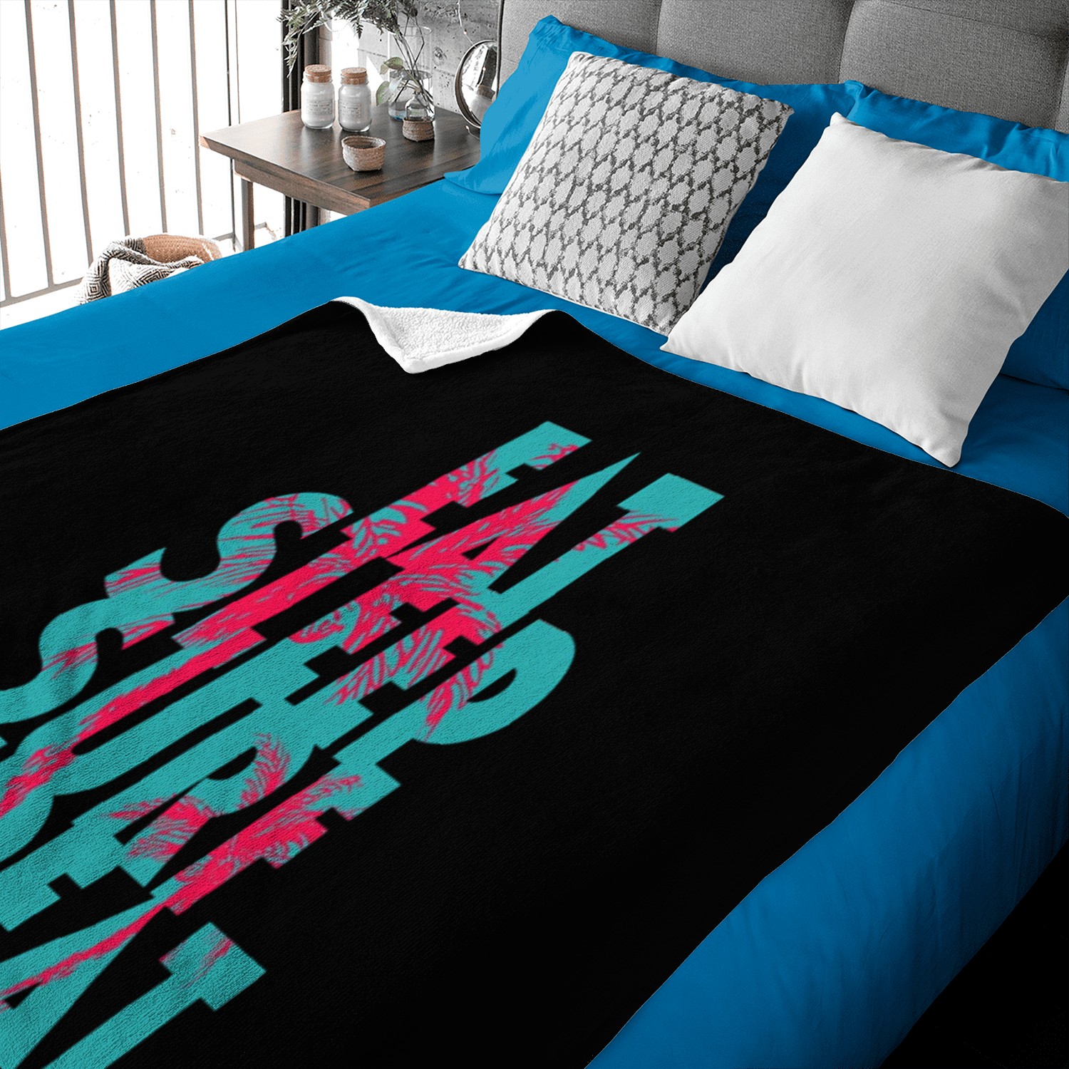 EAT SLEEP SURF REPEAT I Under The Sun Hawaiian Baby Blankets
