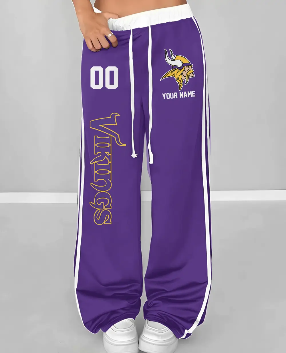 Minnesota Vikings Personalized Wide Leg Lounge Pants