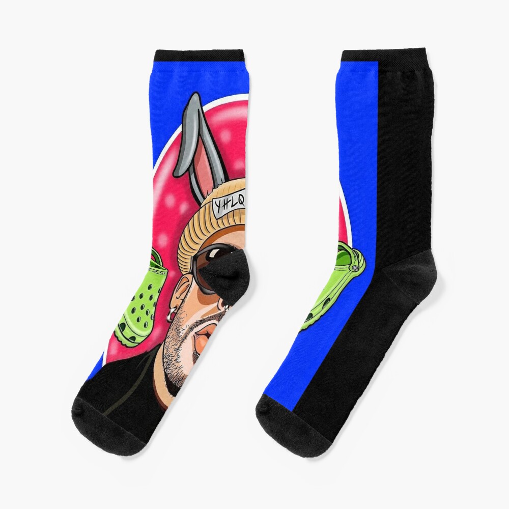Bad bunny Lovely Socks, Bad Bunny Tour Merch
