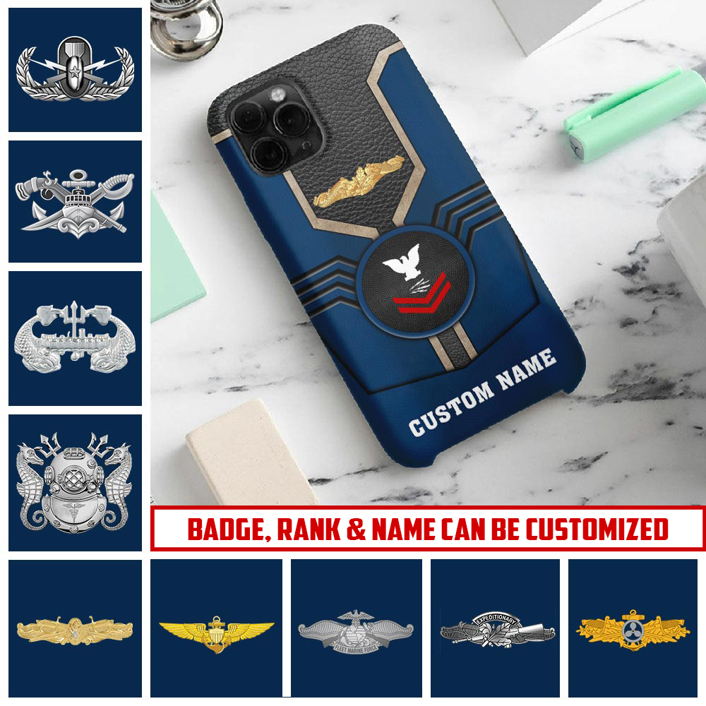 Customized US Navy Badges Phone Case