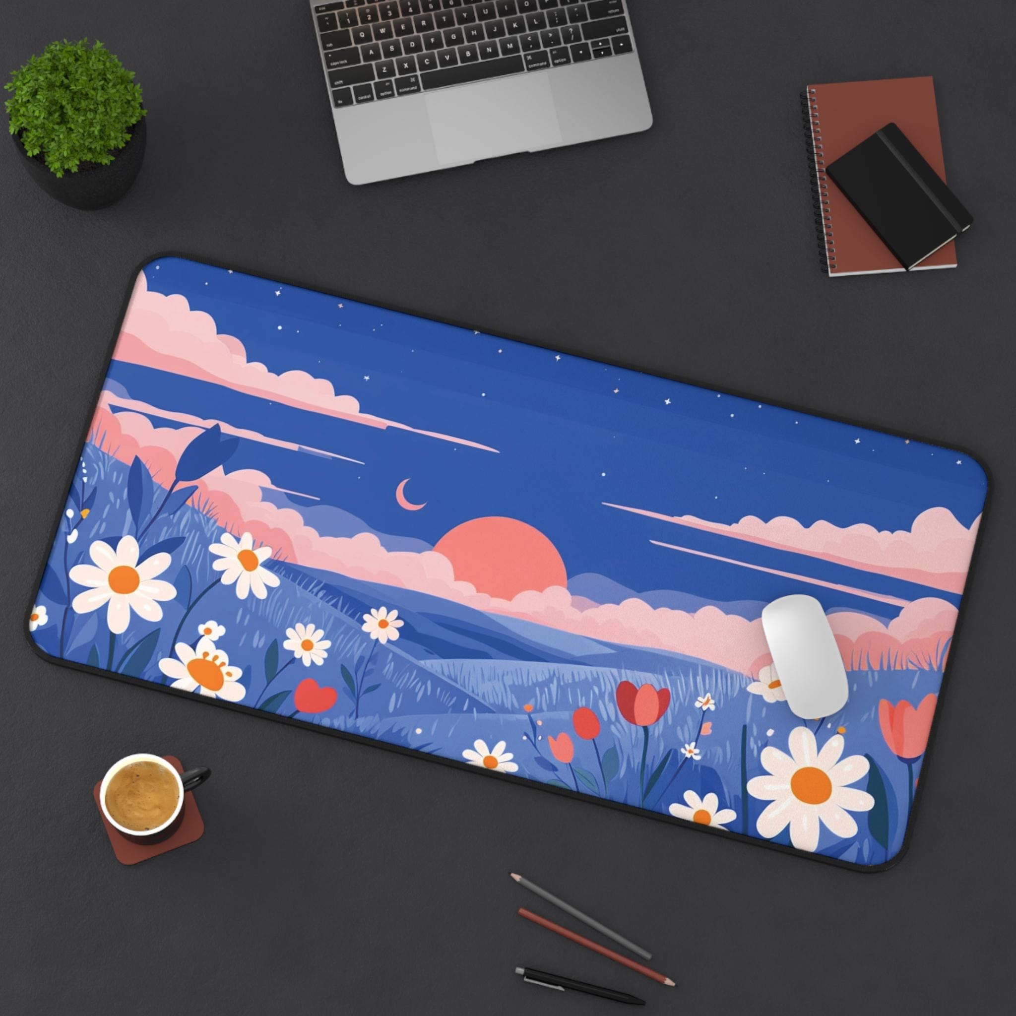 Cartoon Meadow Desk Mat