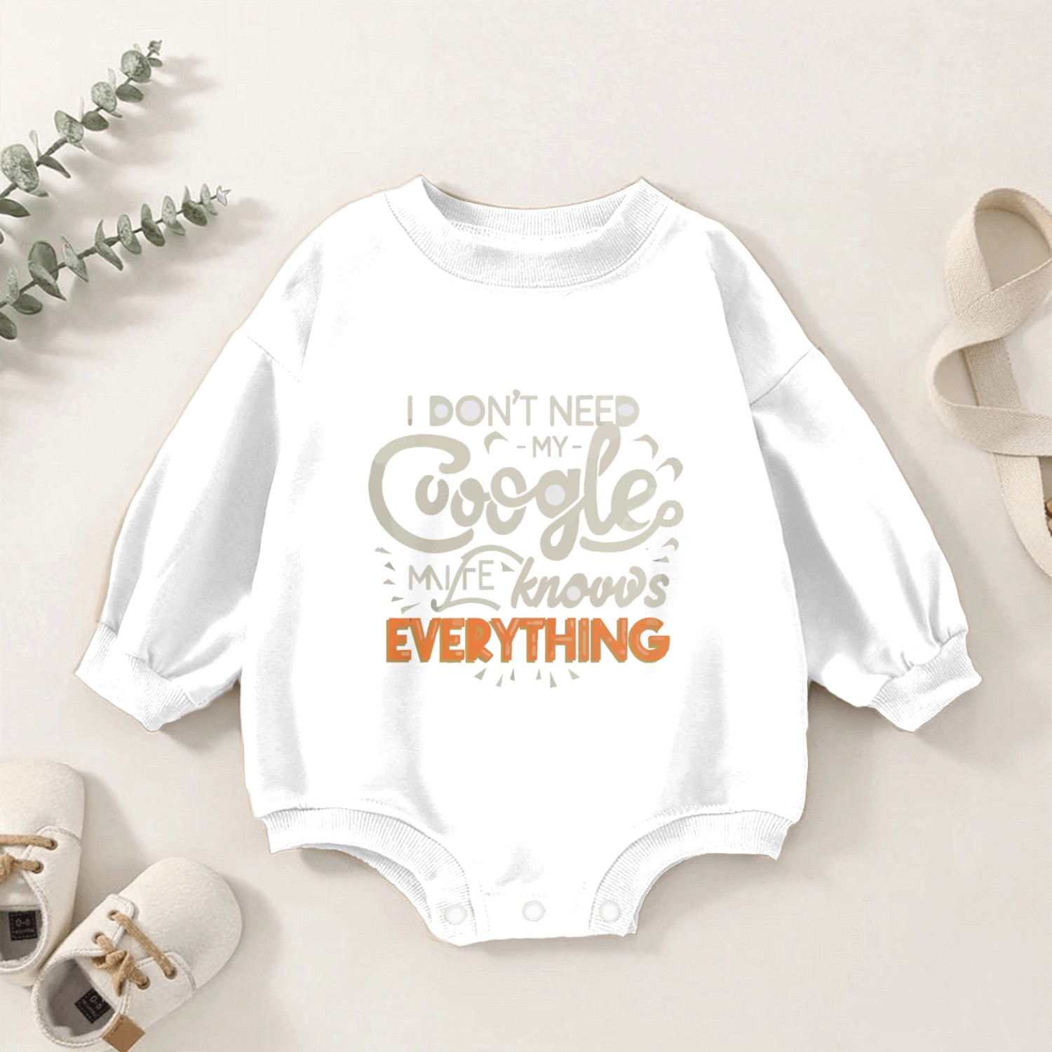 typography Baby Romper Sweatshirts design
