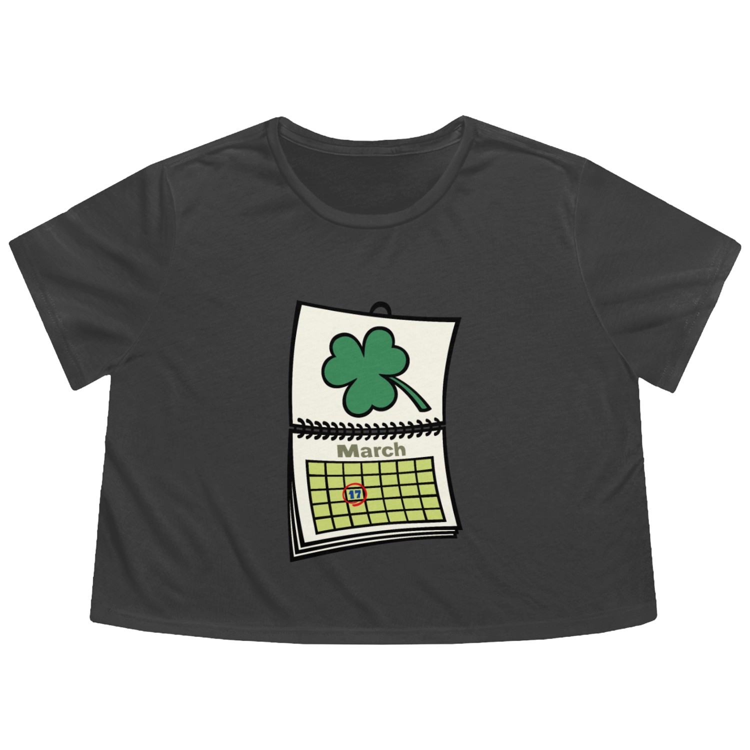 St. Patrick's Day Flowy Cropped Tees