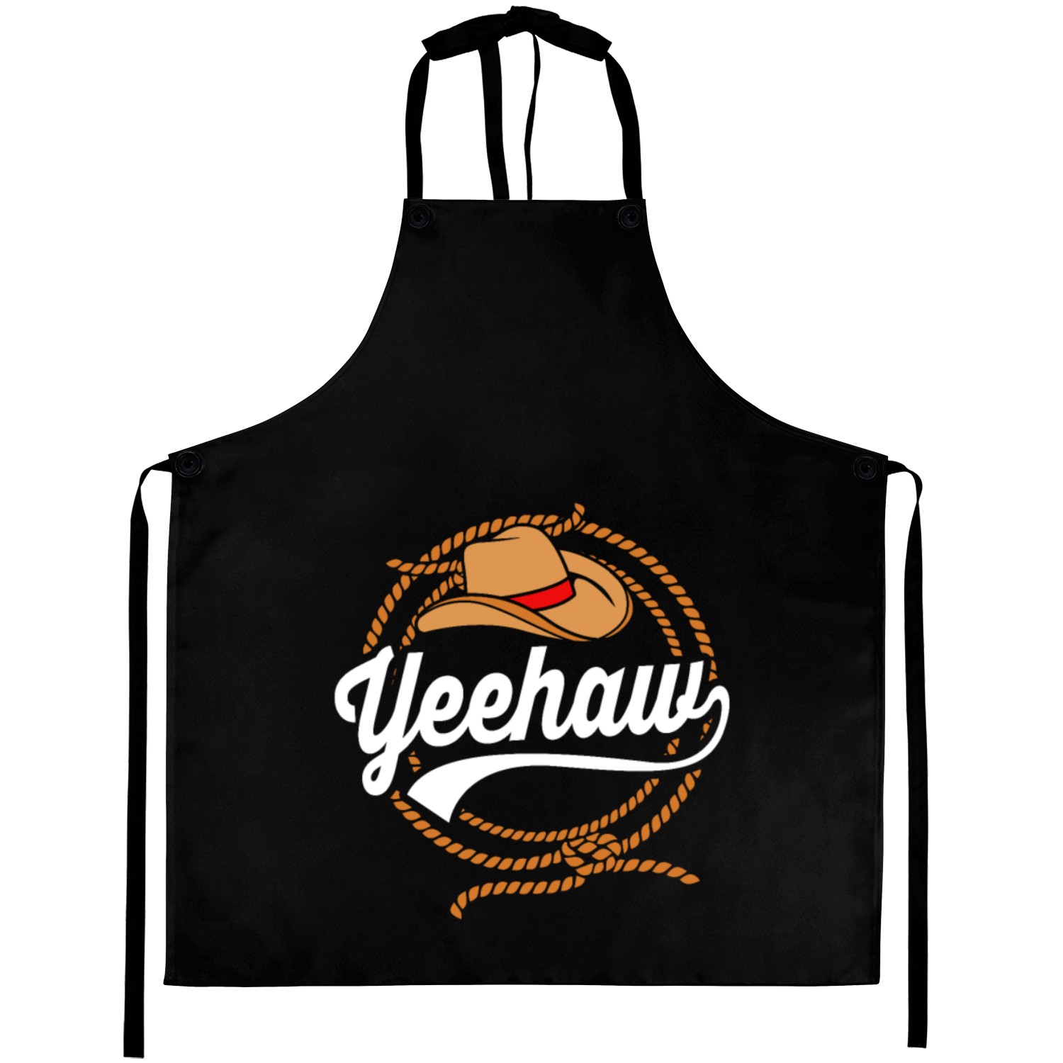 Yeehaw Cowboy Western For Men Bull Riding Rodeo Aprons