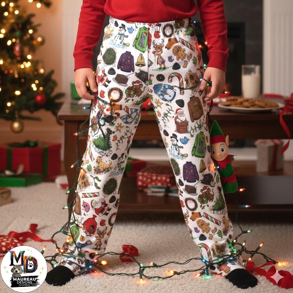 Women’s Christmas Pajama Pants - Funny Kids Christmas Pajama Pants