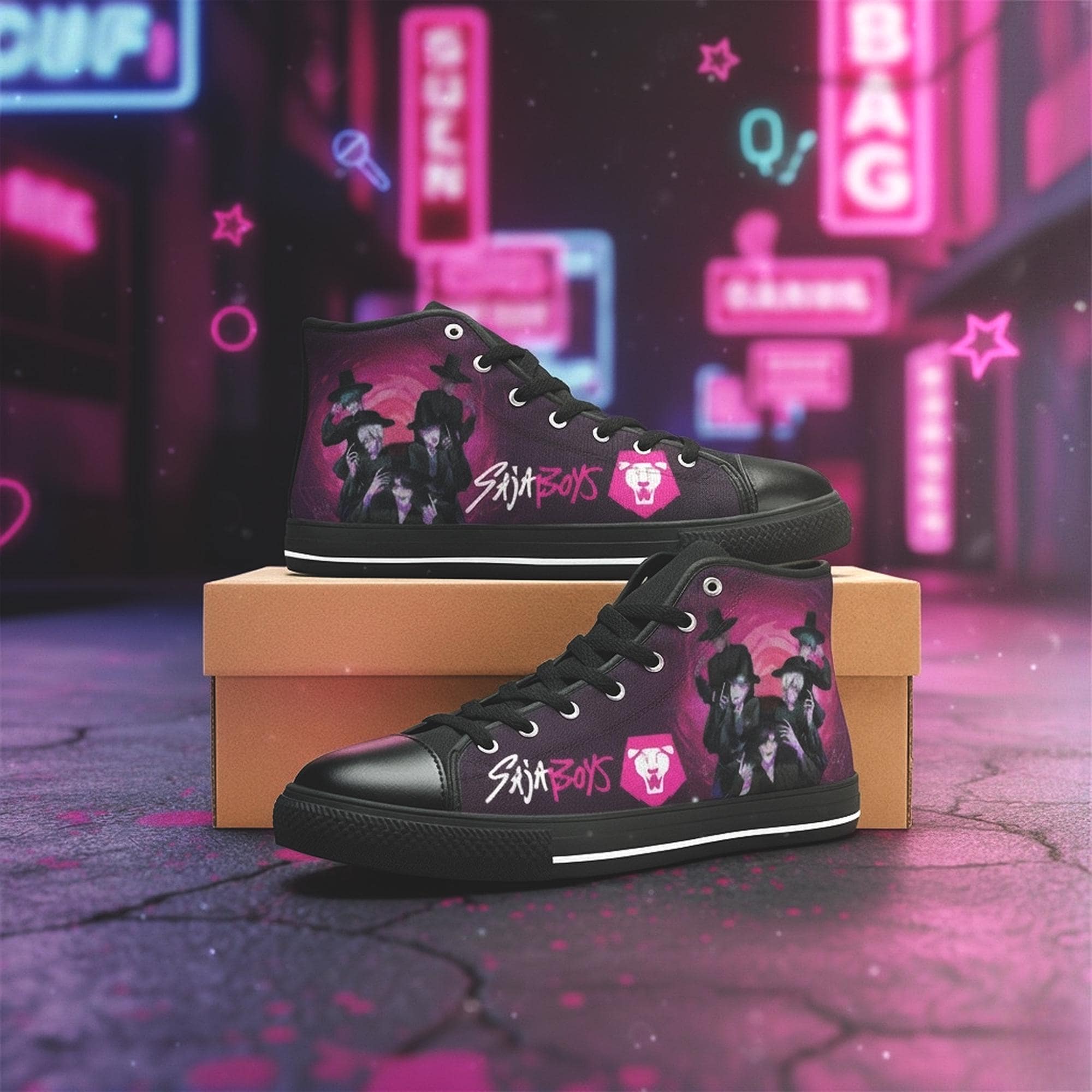 Saja Boys Shoes, Saja Boys Shoes, Saja Boys Converse Style Sneakers, Demon Hunter Kids Runners, Gift For Kpop Fan, Kpop Movie