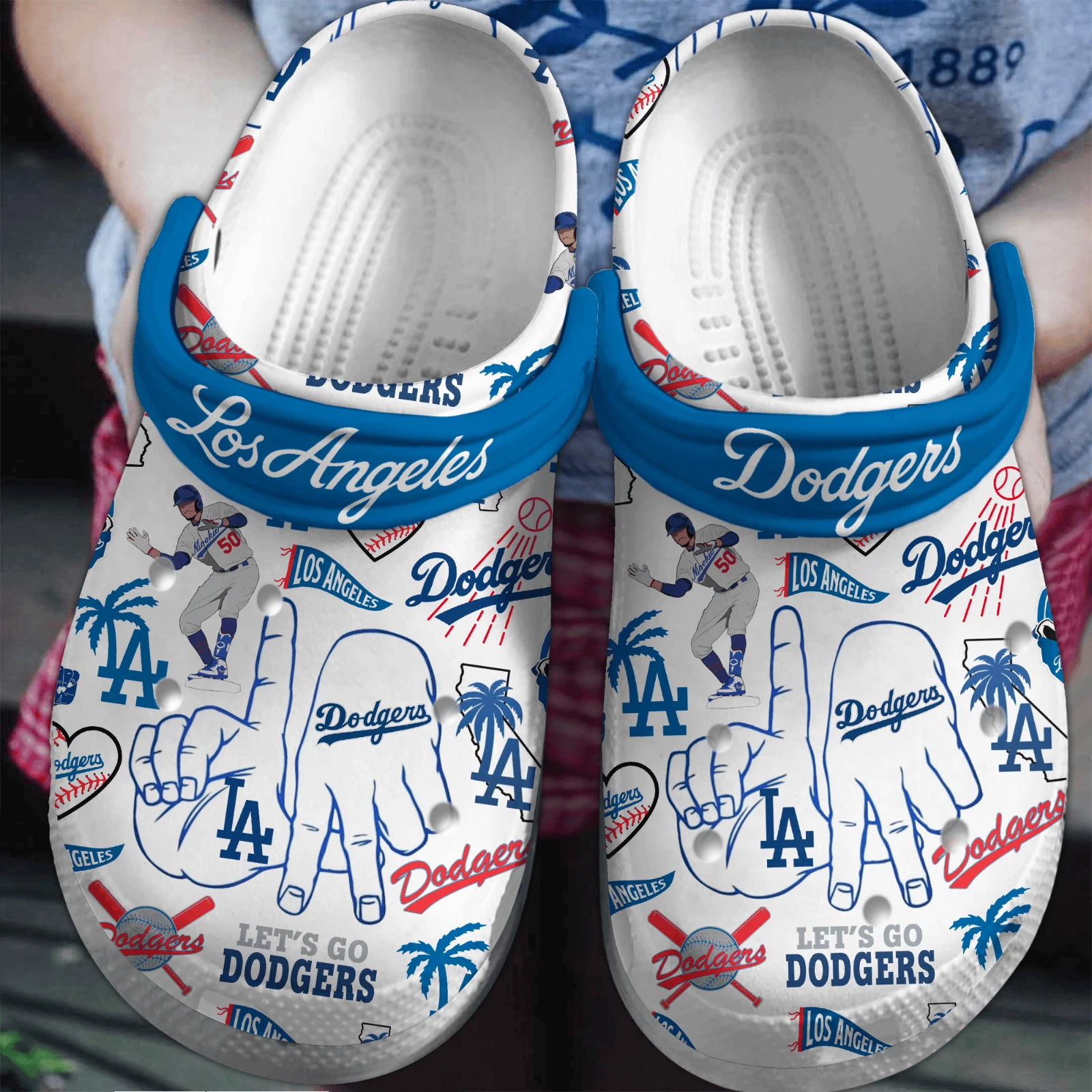Personalized Los Angeles Baseball Dodgerss Slippers Clogsband Clogs For Adults