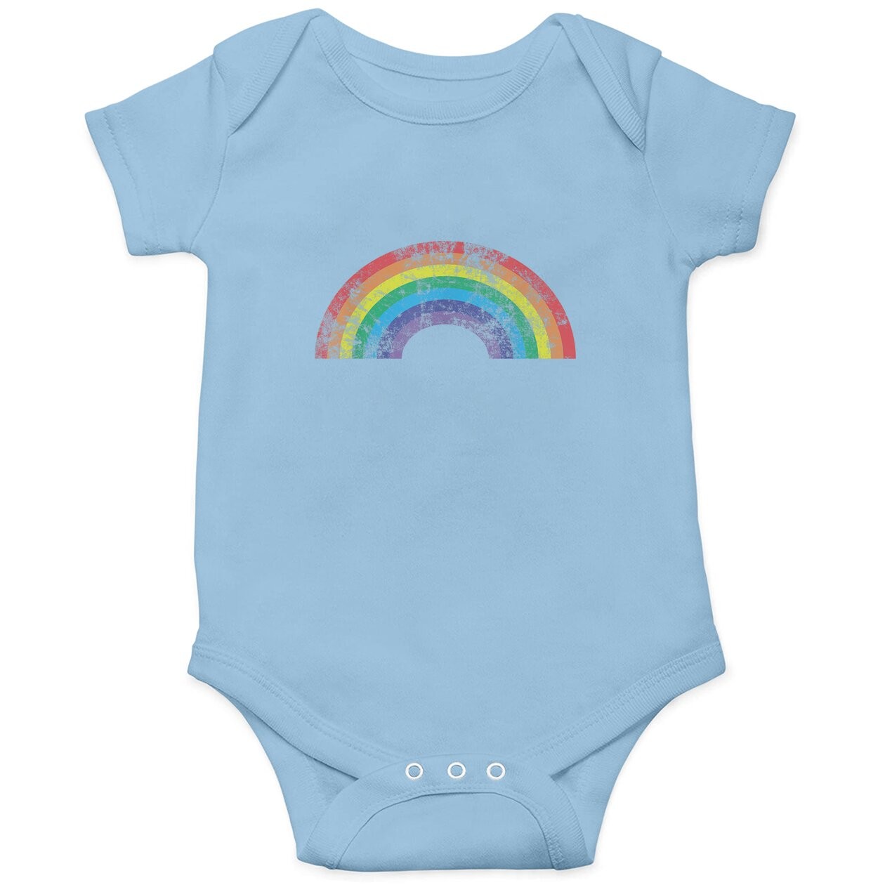 Rainbow Baby Bodysuit Gay Pride 1970's 1980's Retro Baby Bodysuit