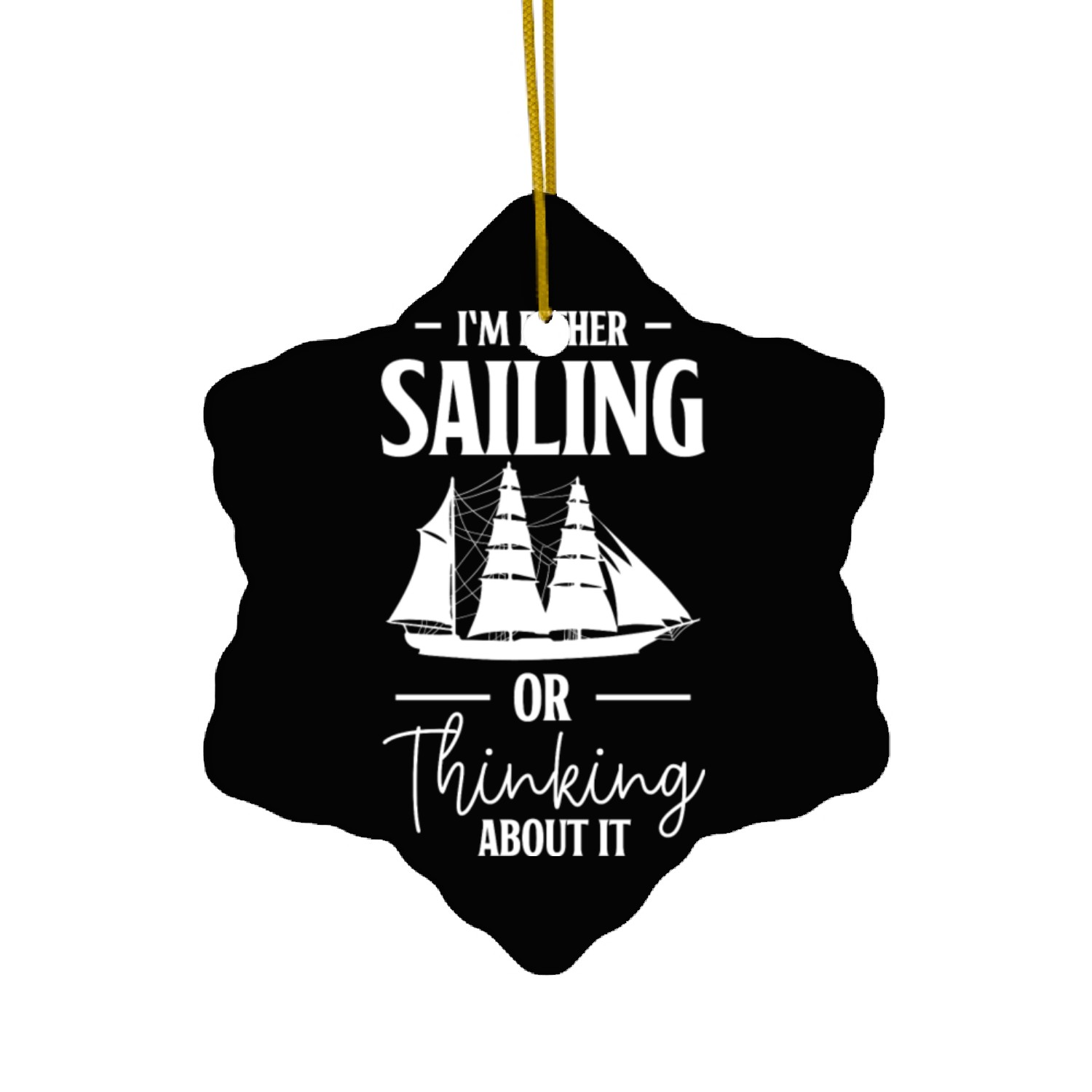 Sailing Boat Sail Cruise Ceramic Ornaments