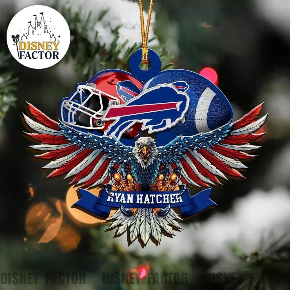 Personalized Buffalo Football Team Bills Christmas Ornament Holiday Gift Decor