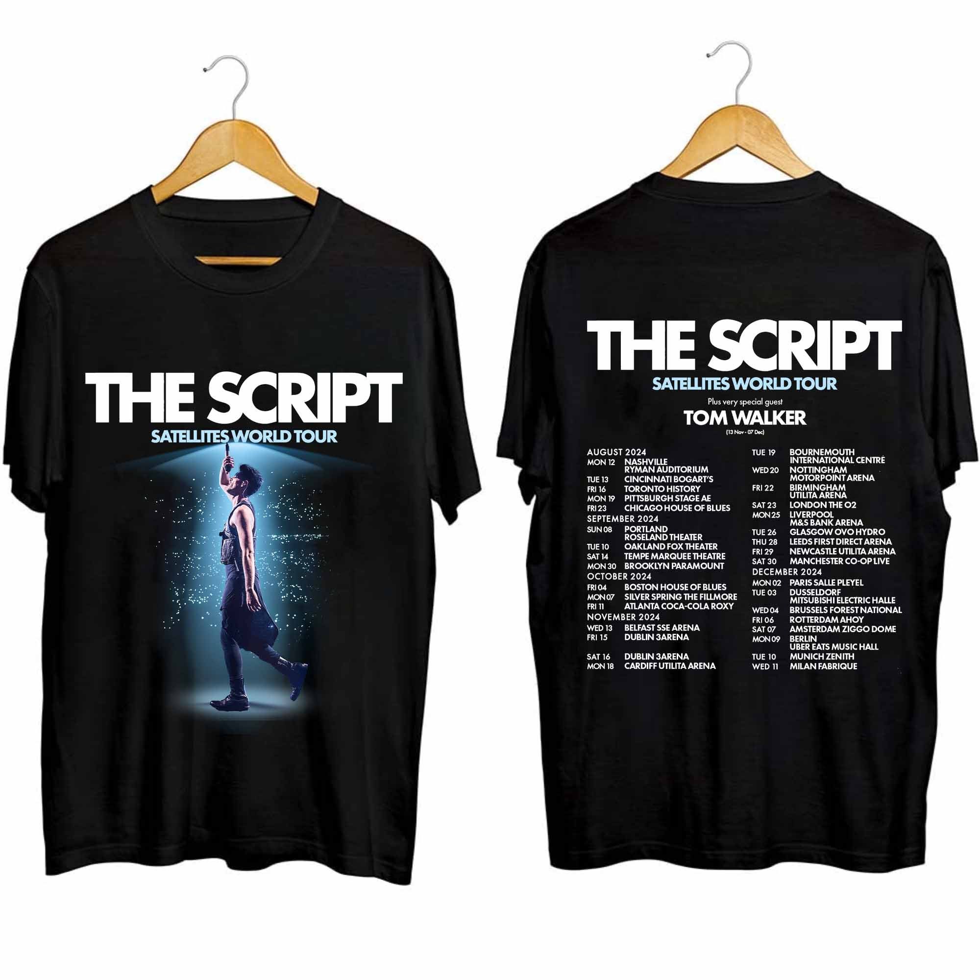 The Script - Satellites World Tour 2024 Double Sided Shirt