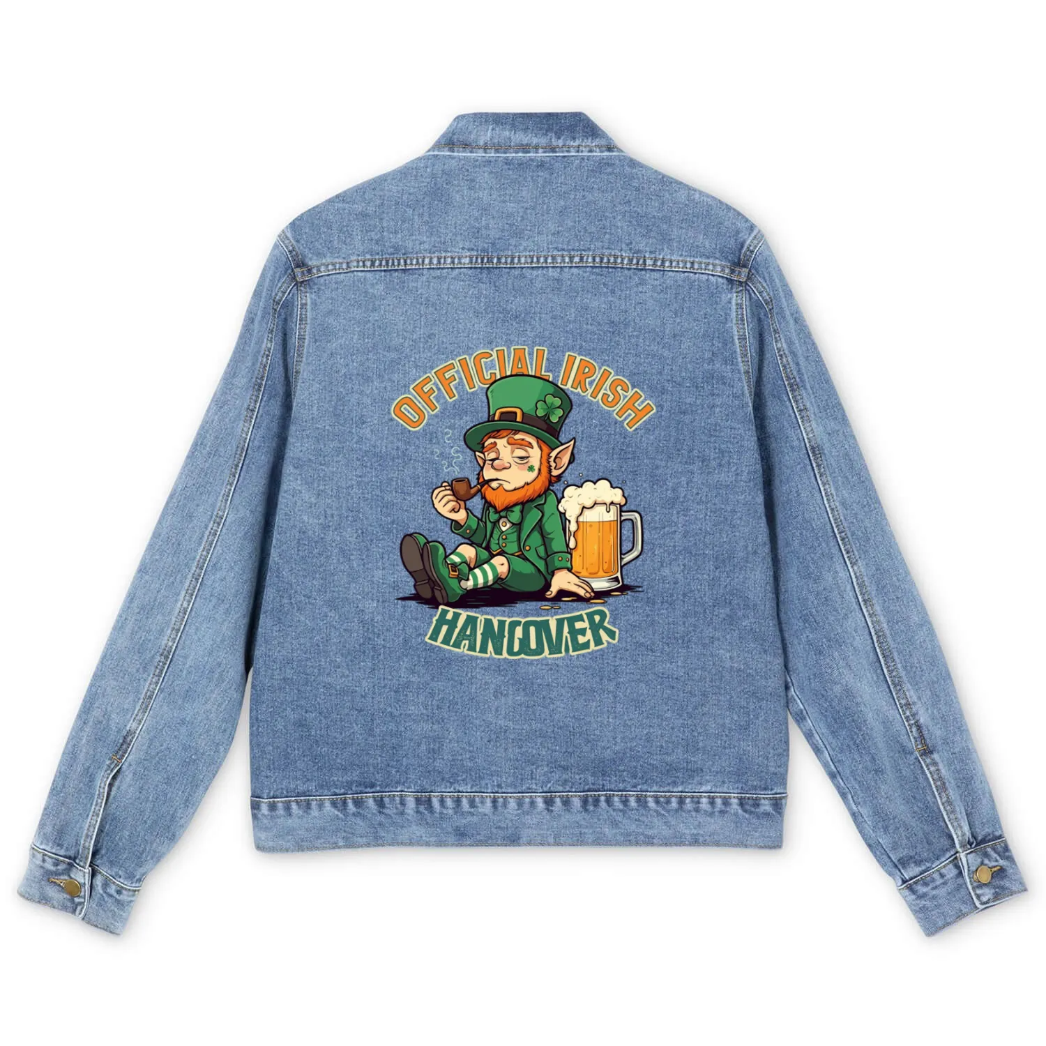Irish Drinking Hangover Men's Denim Jackets