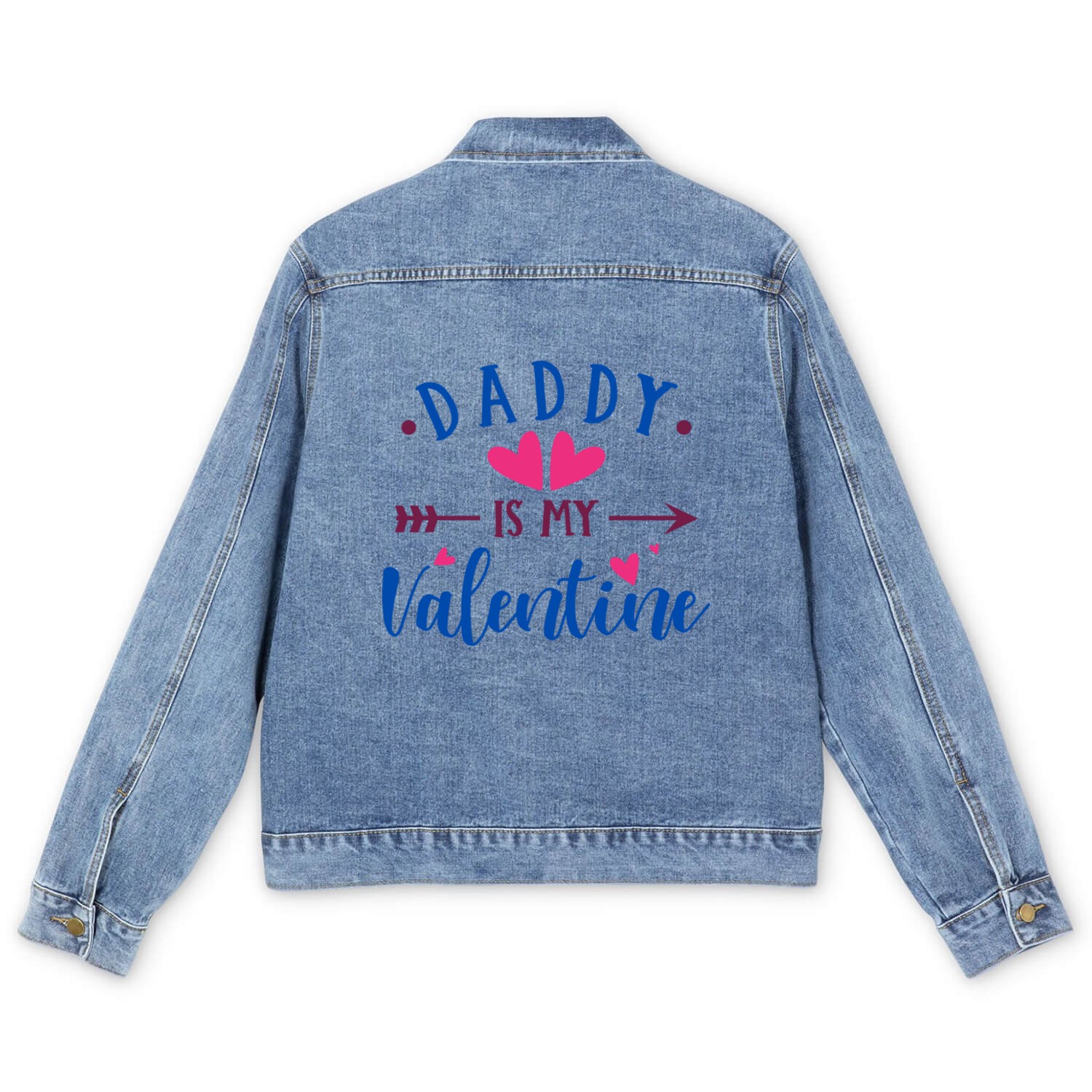 Daddy is my Valentine's Men's Denim Jackets