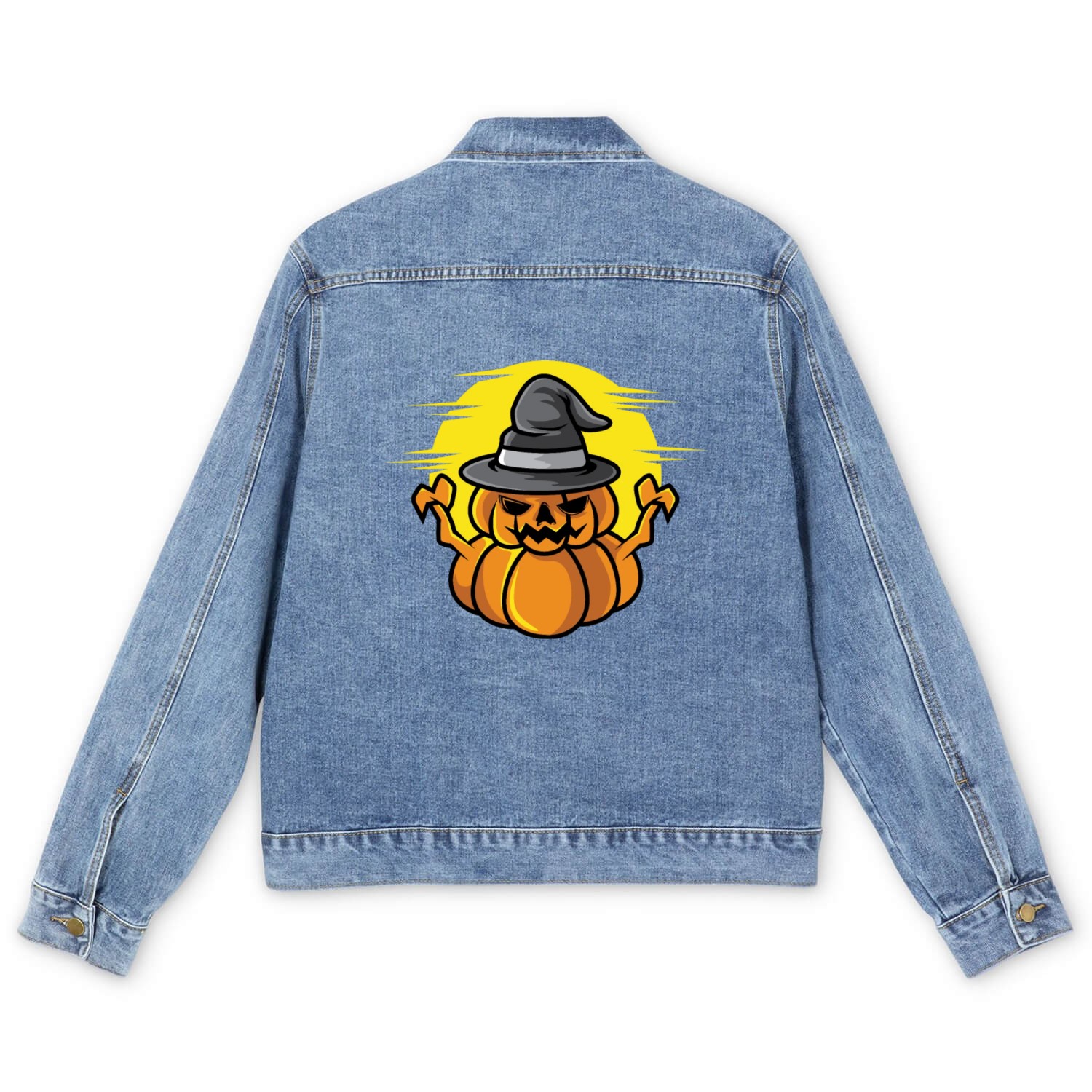 Scary Pumpkin Fantasy Lover Gift Men's Denim Jackets