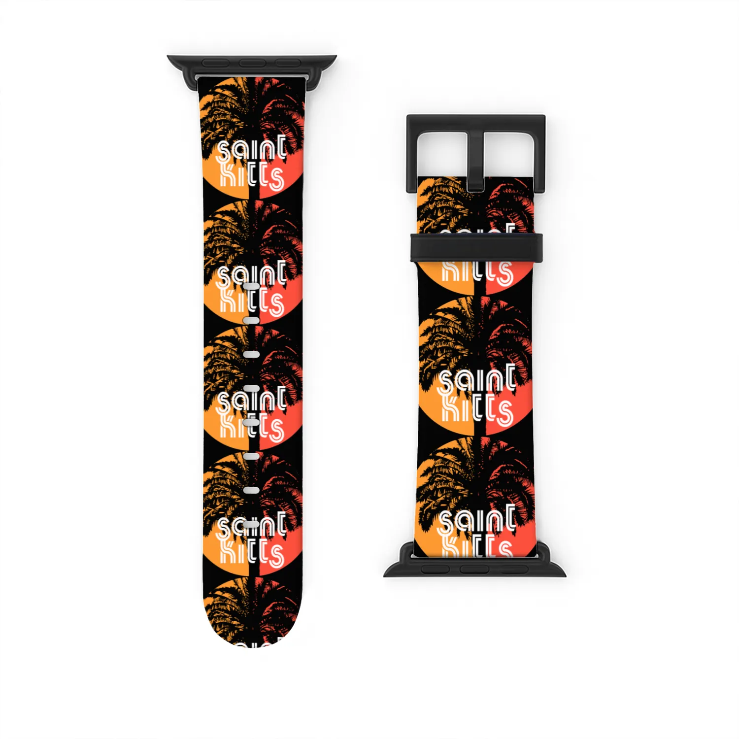 Saint Kitts Artistic Vacation Souvenir Palm Tree Watch Bands For Apple Watch